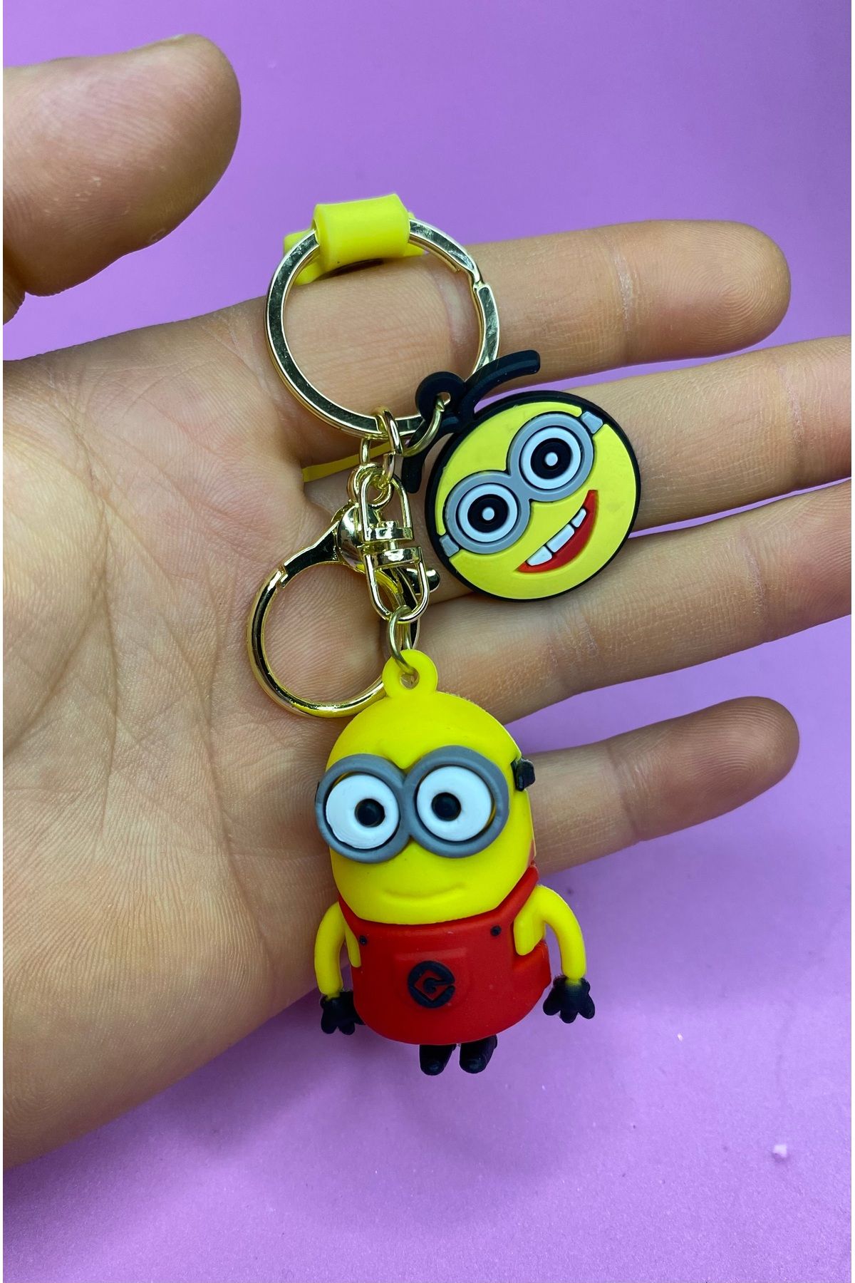 nss sky rock 3D Minyonlar (Minions) Silikon Anahtarlık ve Çanta Aksesuarı – Sevimli Figürlü Tasarım