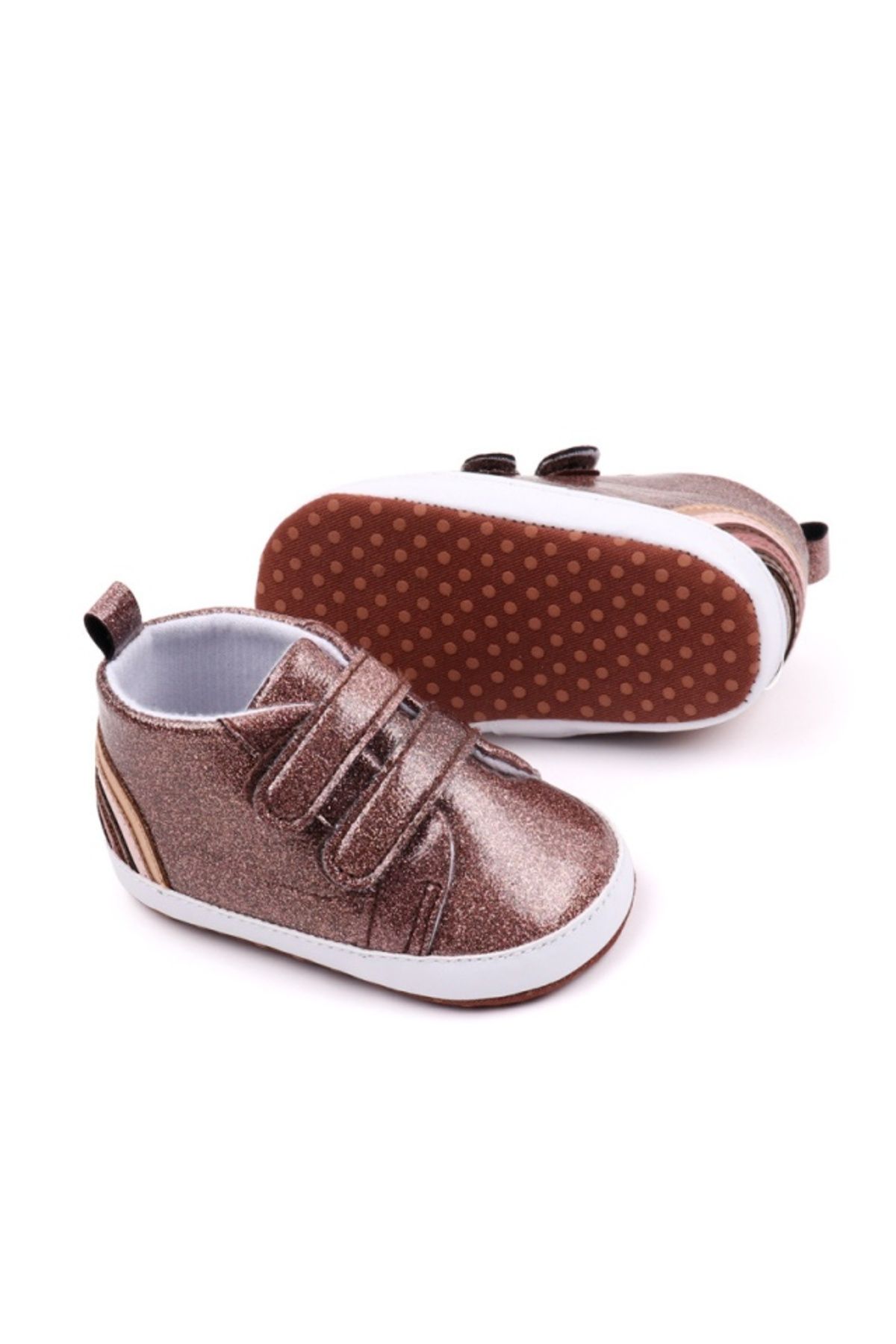 Superbaby-Brown baby shoes - Glitter 3