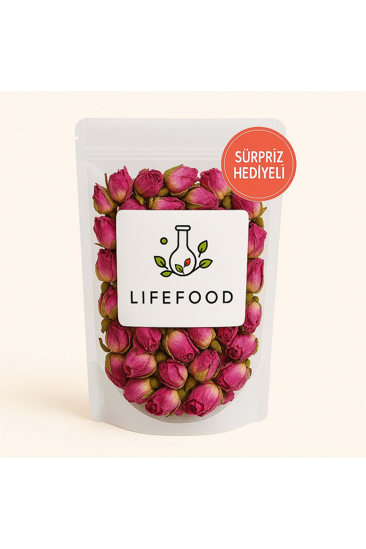 LifeFood Tomurcuk gül kuru gül goncası gül çayı sapsız doğal