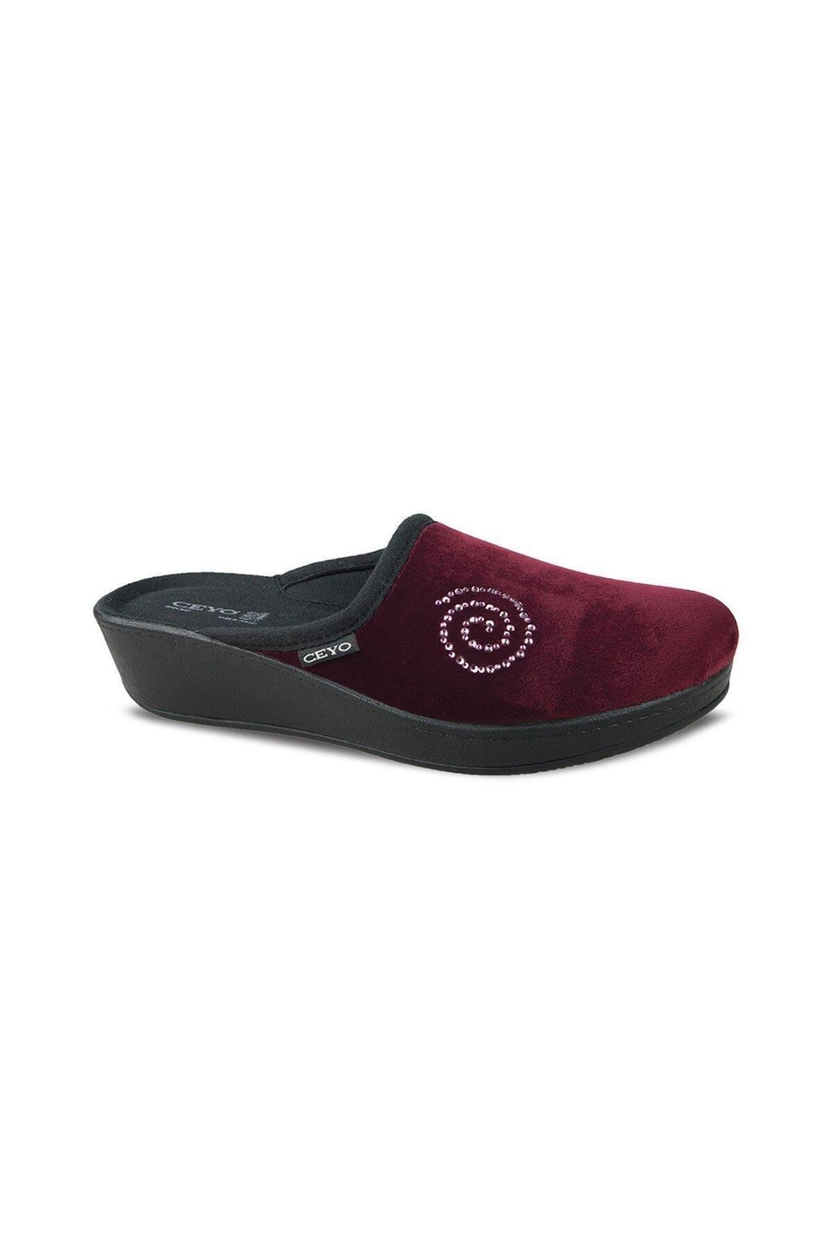 Ceyo 9932-28 RK-95 Bordo Kadın Günlük Terlik