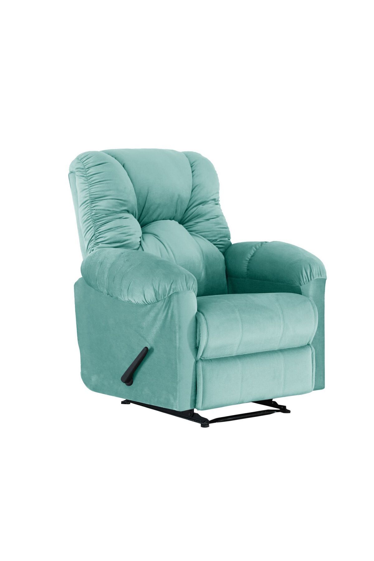 American Polo-| Velvet Classic Recliner Chair - Light Turquoise -92×78x103 3