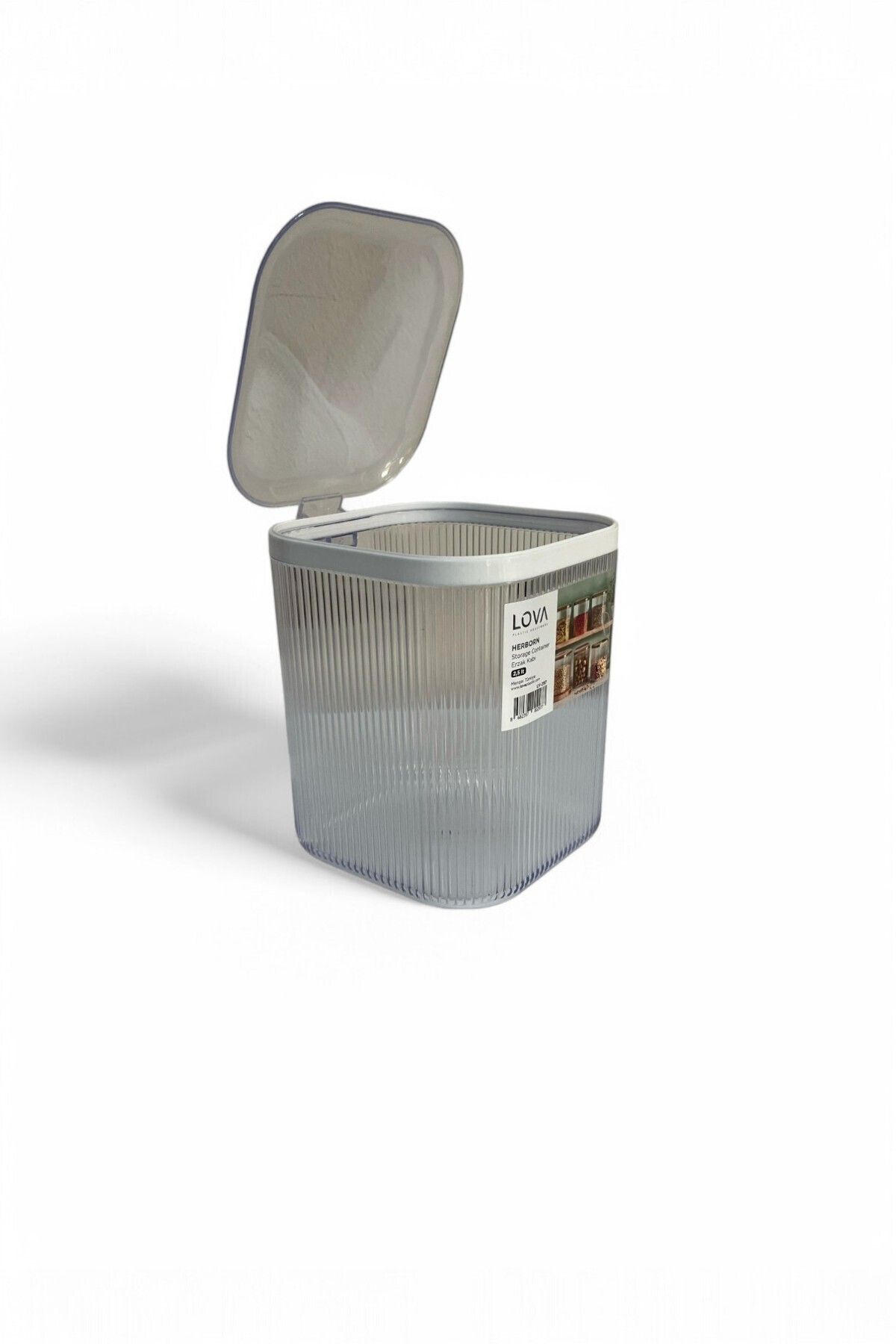 Hesaplı Kasa-2.5 Lt Transparent Airtight Storage Container with Handle and Lid 7