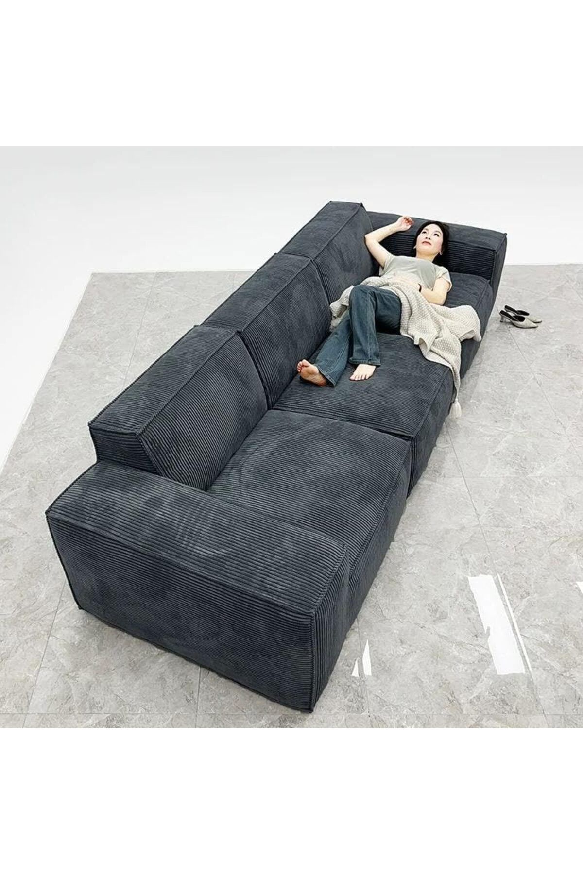 MAPLE HOME DECORATION-Maple Home 3-seater Sofa Modular Sofas Set Compression Sponge Sectional Lounge High Density Foam 4