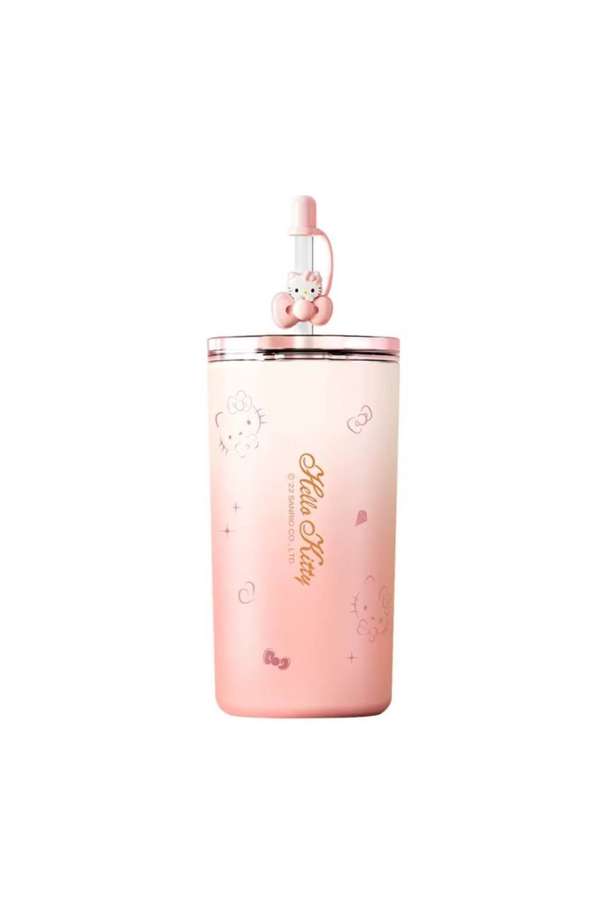 Hasyılmaz Hello Kitty 480ml Paslanmaz Çelik Pipetli Termos
