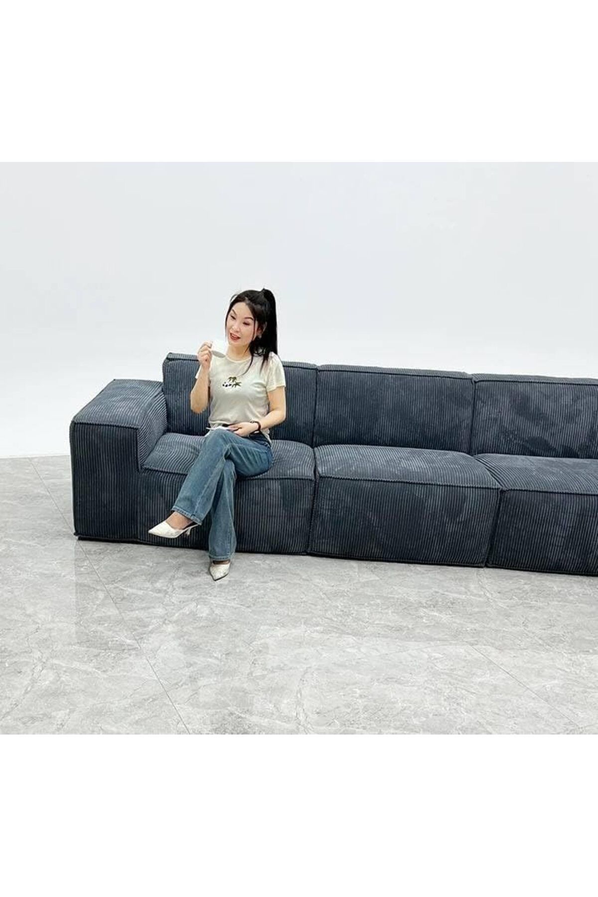 MAPLE HOME DECORATION-Maple Home 3-seater Sofa Modular Sofas Set Compression Sponge Sectional Lounge High Density Foam 5