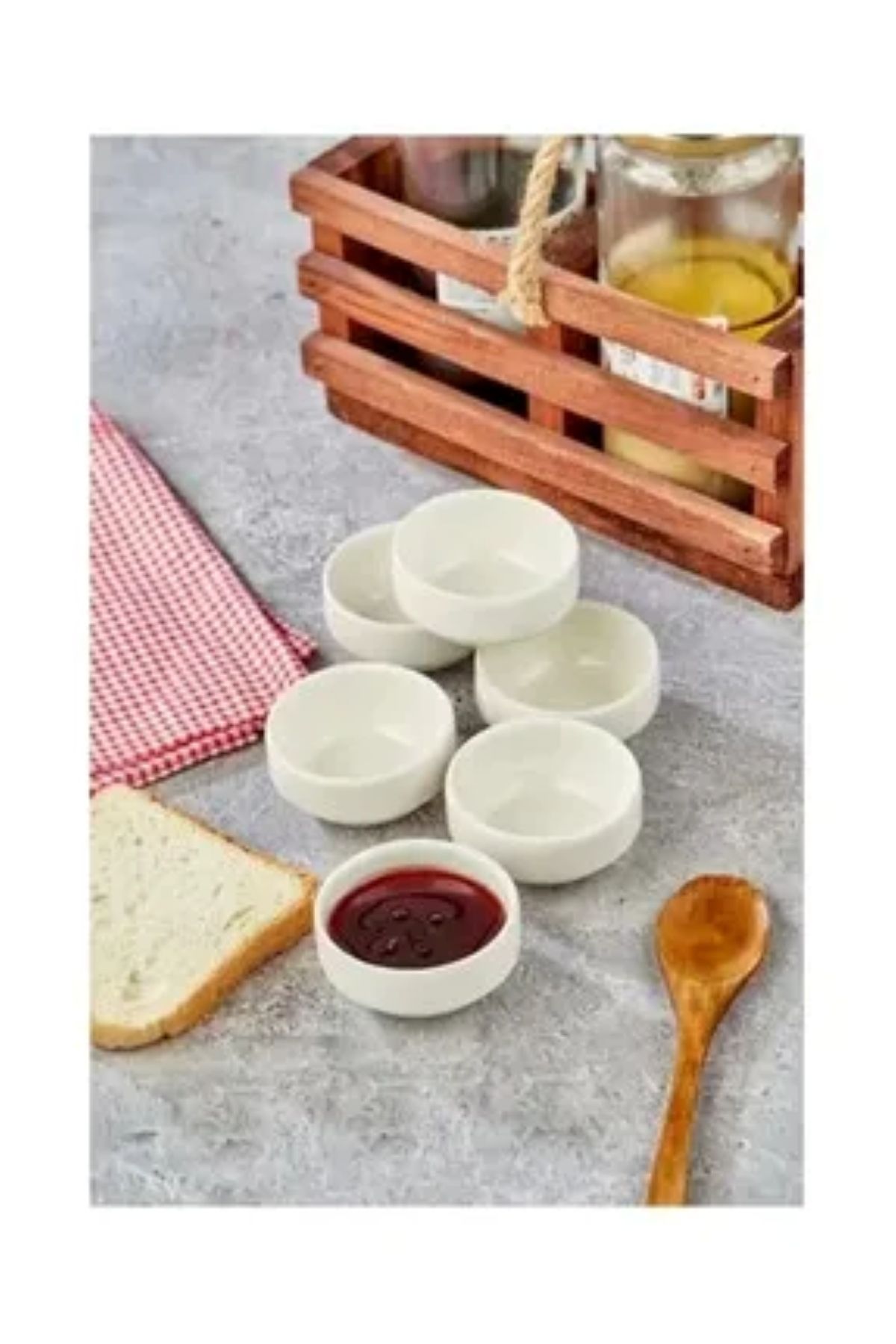 Parland 6 Adet Reçellik Bal Sosluk Porselen Şık Kahvaltılık Sosluk