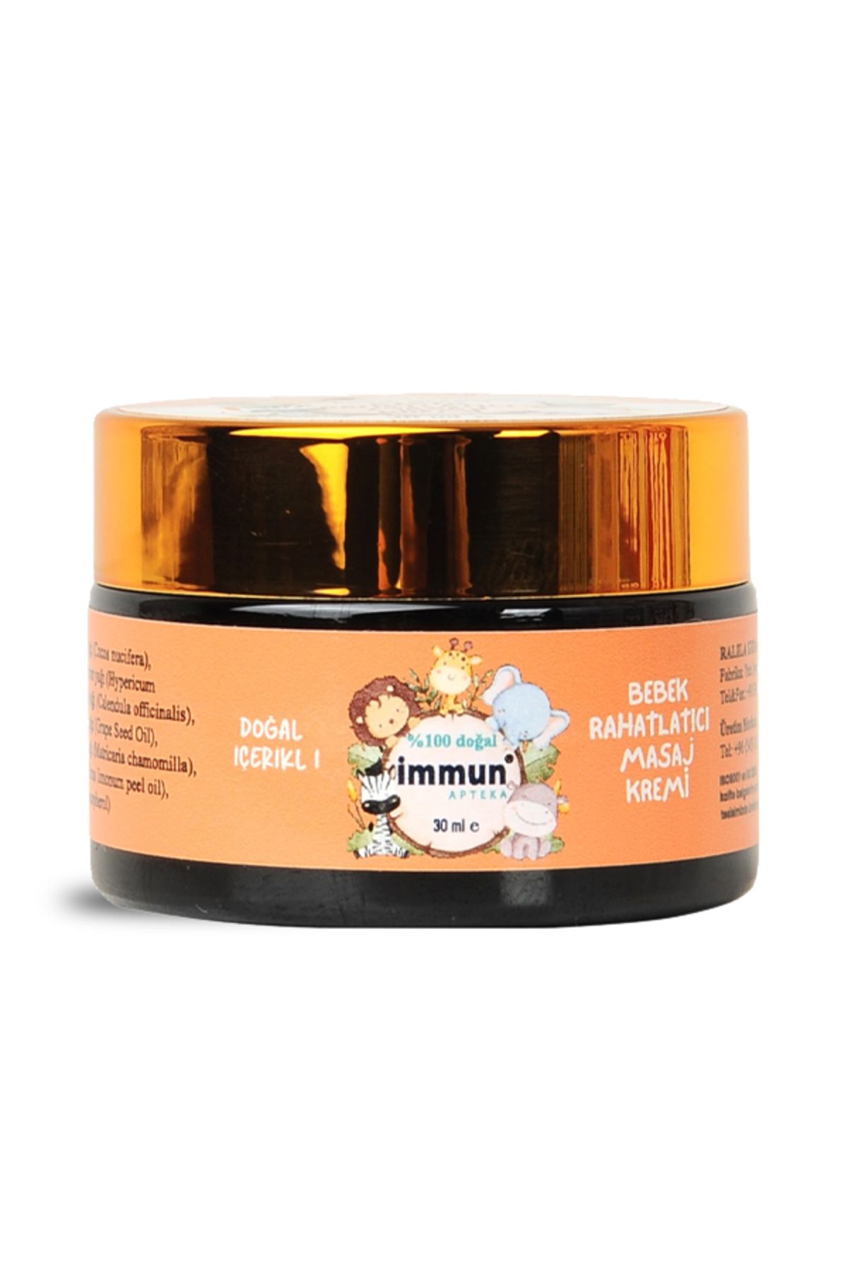 immunAPTEKA Bebek Rahatlatıcı Masaj Kremi (Doğal İçerikli) 30 ml
