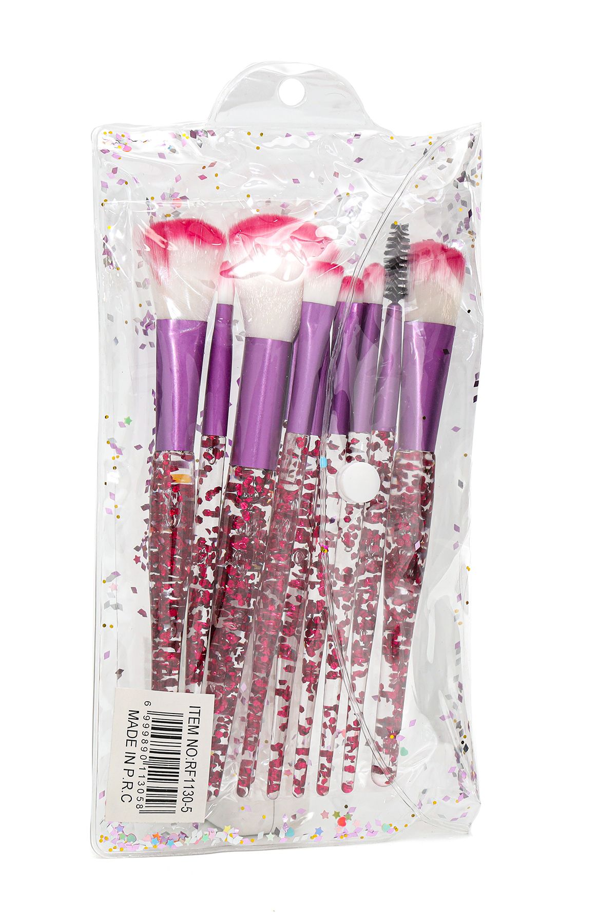 Roesıa Rose Cosmetics Rose 10'lu, Çantalı, Simli Makyaj Fırça Seti