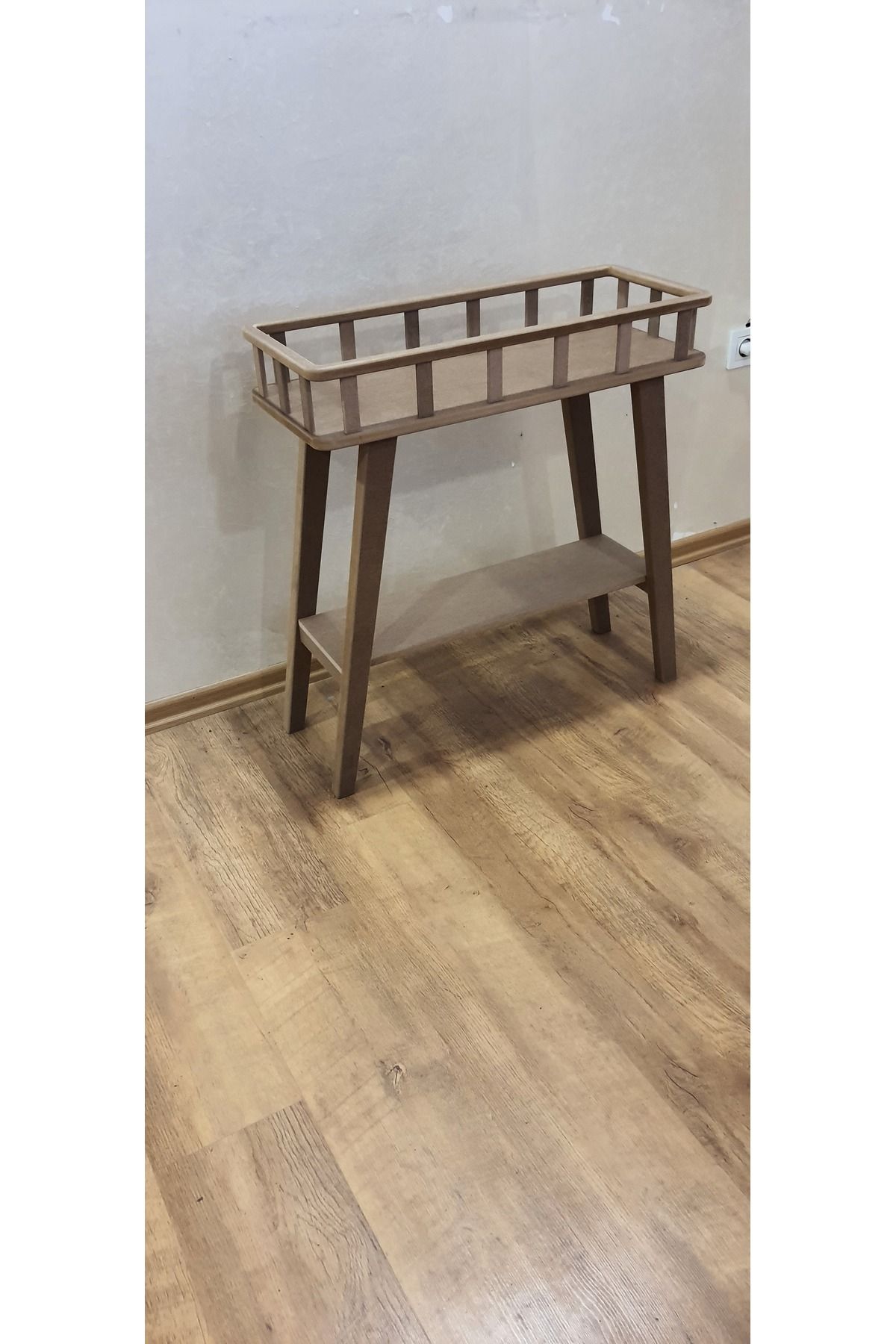 Bursa Site Mobilya Yüksek Ayaklı Ham MDF Dekoratif Stand - Bitki, Lamba, Obje Sergileme