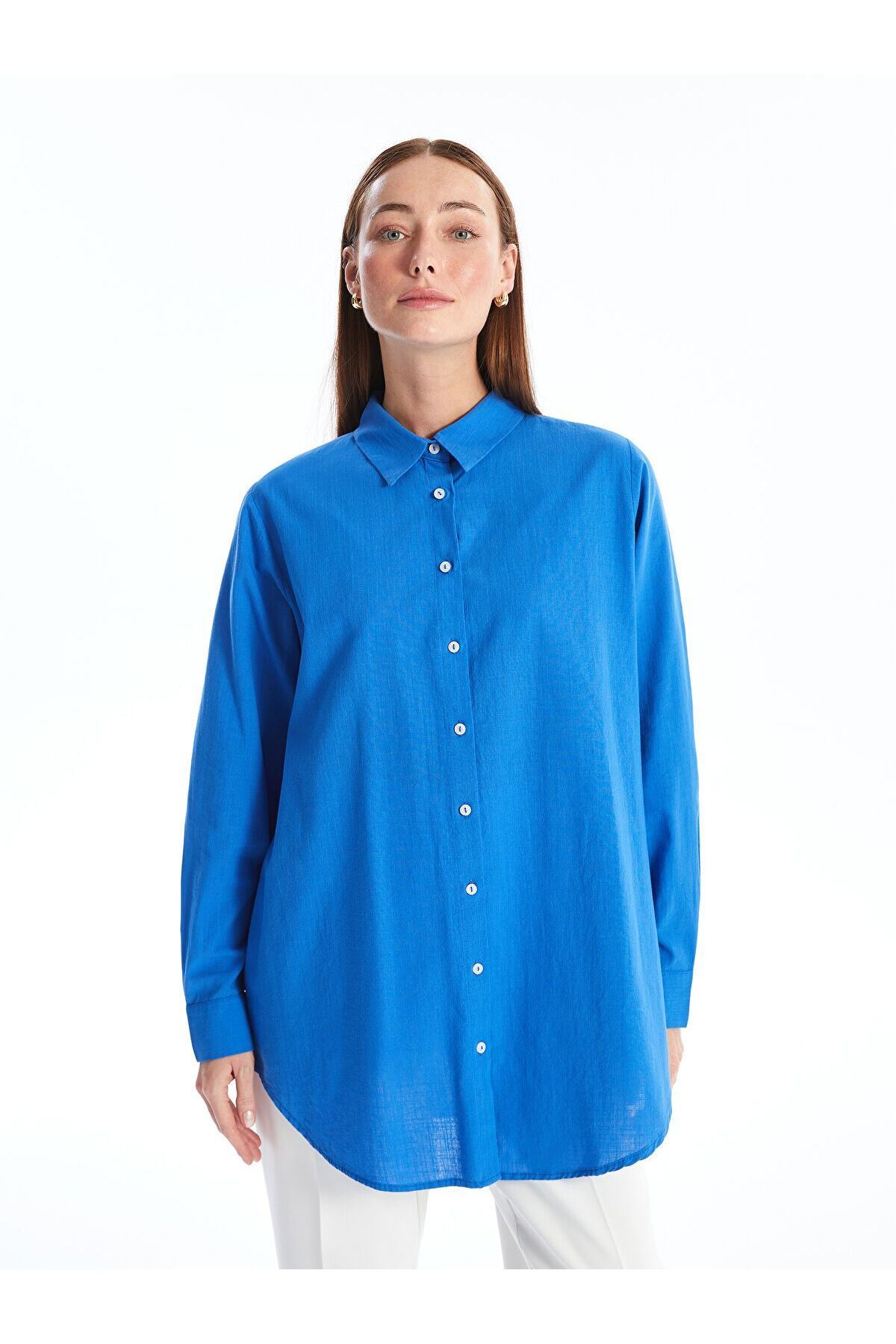LC Waikiki Düz Poplin Kadın Gömlek Tunik