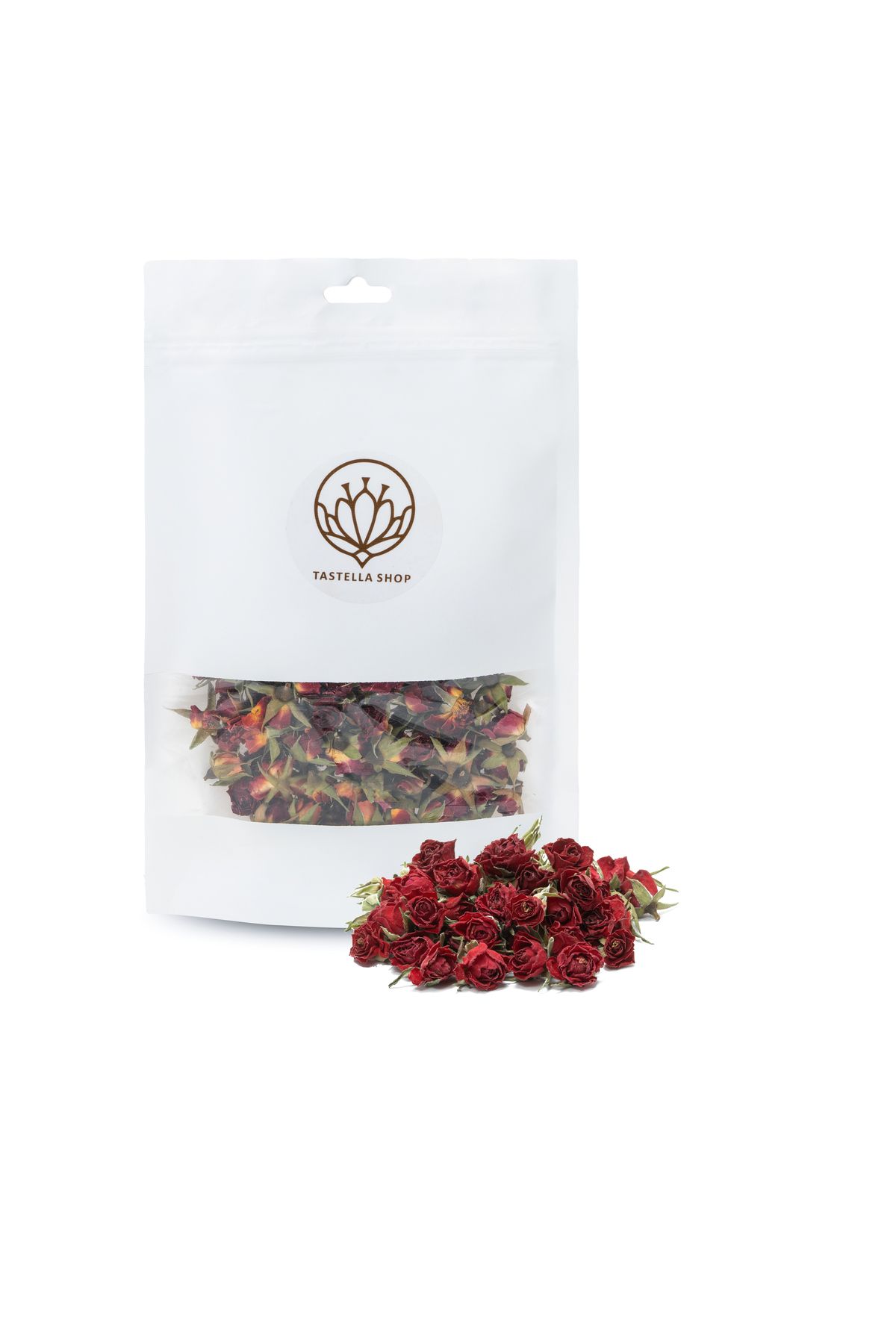 Tastella Shop Kurutulmuş Tomurcuk Mor Gül Çayı (50gr), Kuru Mor Gül Goncası Çayı, Mor Gül Kurusu Çayı
