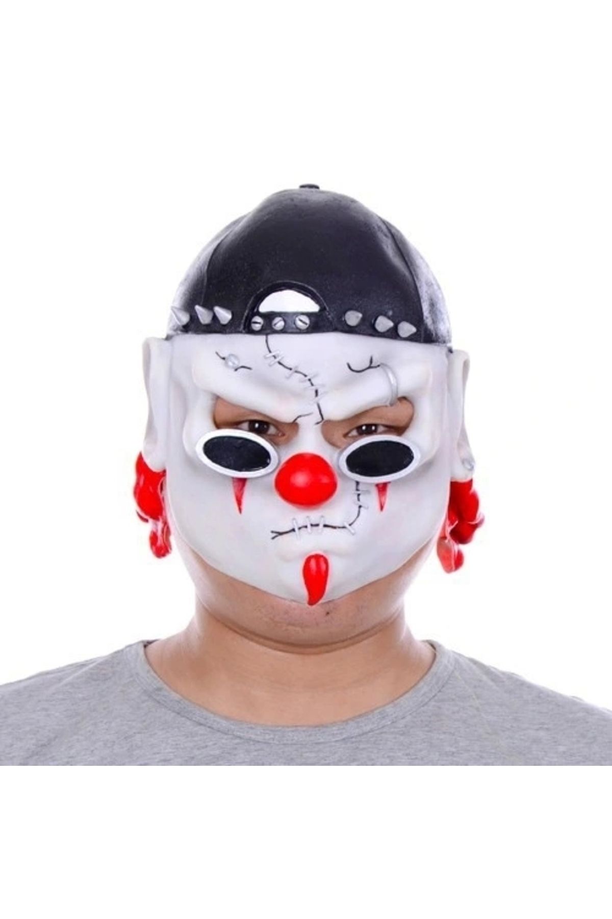 STOREMAX Lateks Şapkalı Gözlüklü Beyaz Maske (5047)