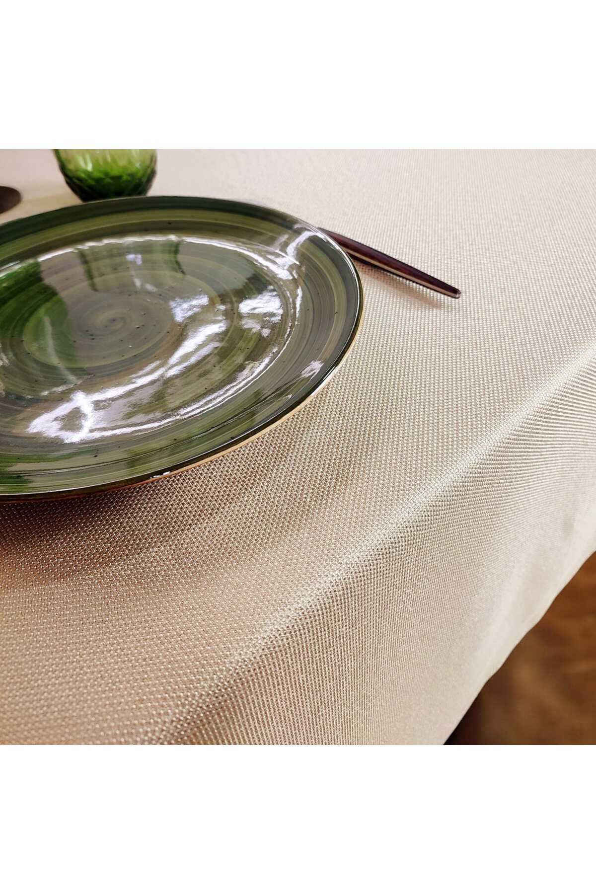 PİKKO HOME-Light Brown Glossy Smooth Polyester(Lm) 2