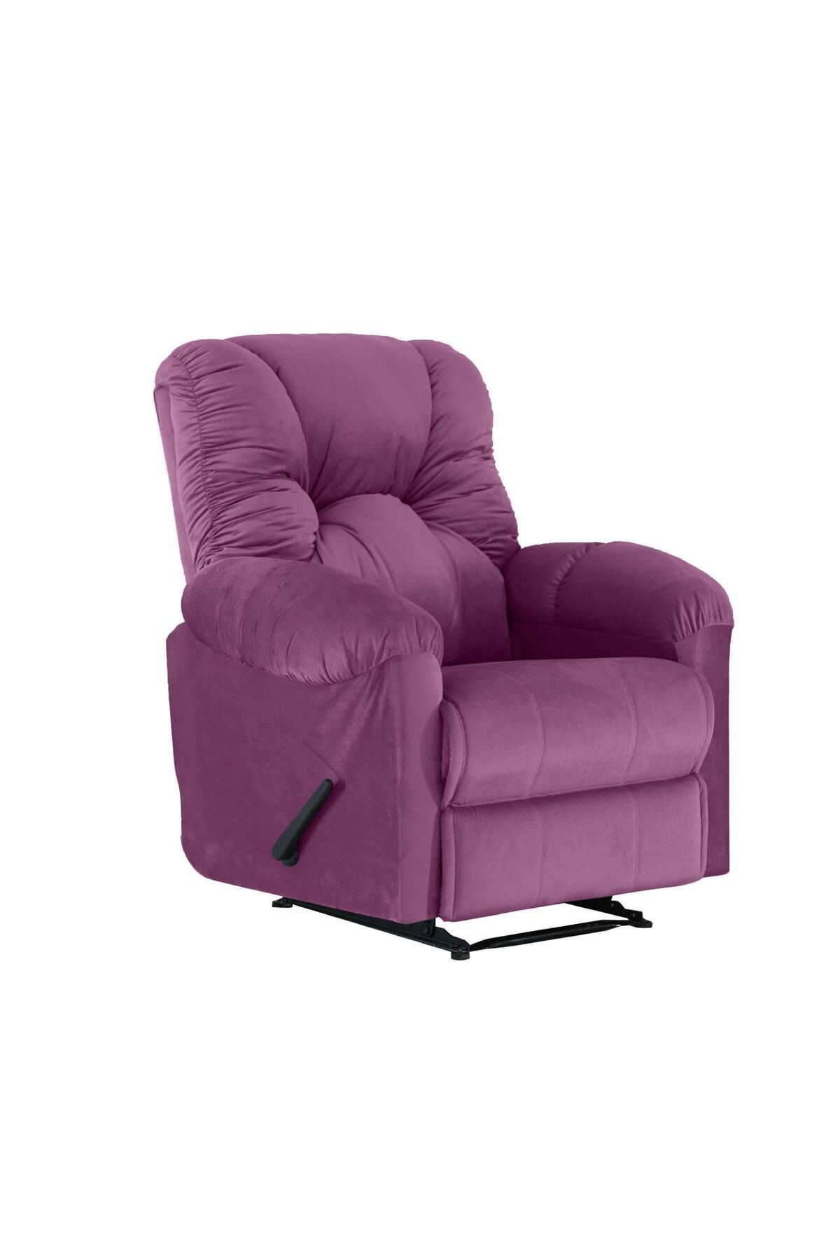 American Polo-| Velvet Rocking & Rotating Recliner Chair - Light Purple -92×78x103 3