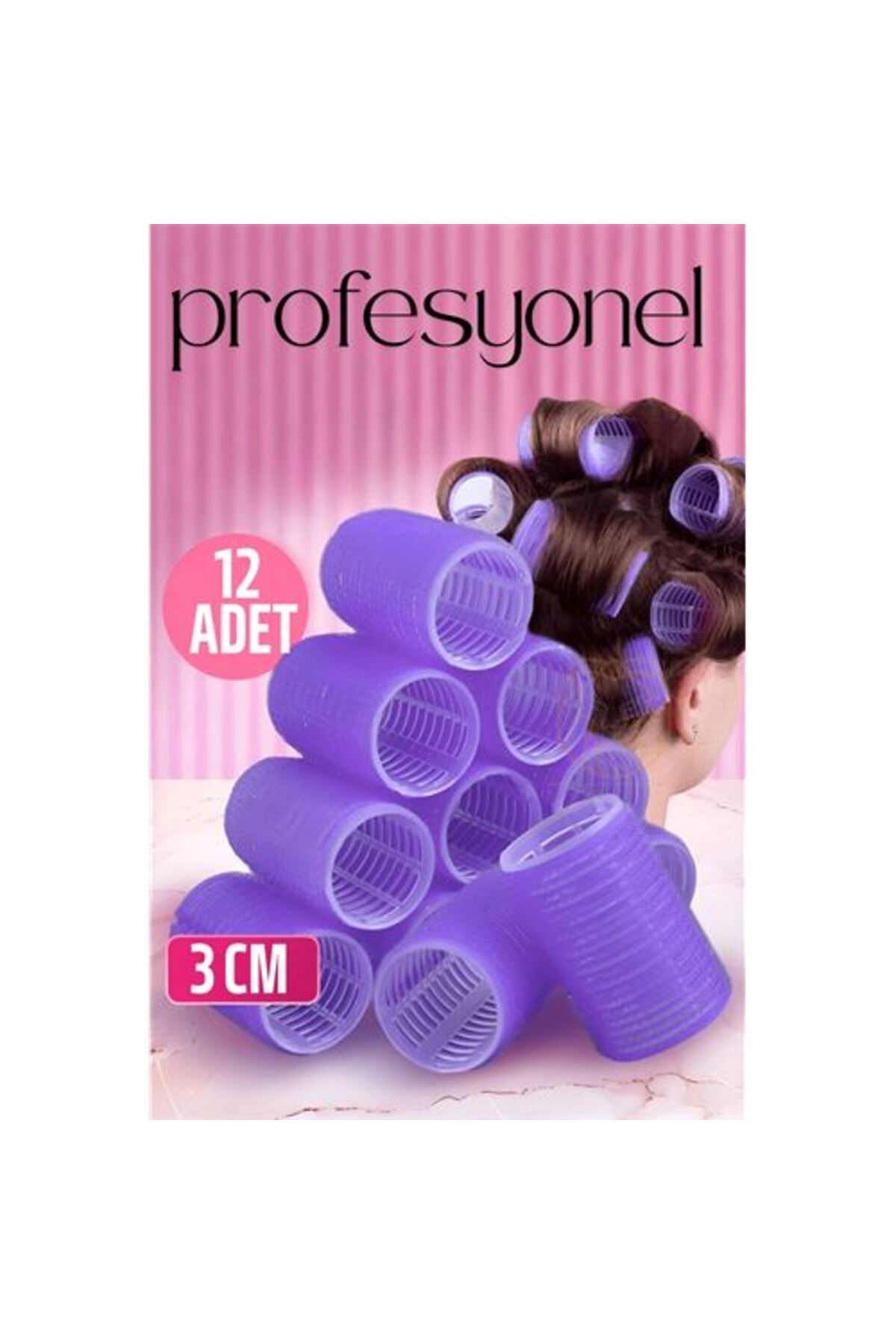 NEZADE STORE 3 Cm Bigudi Saç Bigudisi Profesyonel 12 ADET