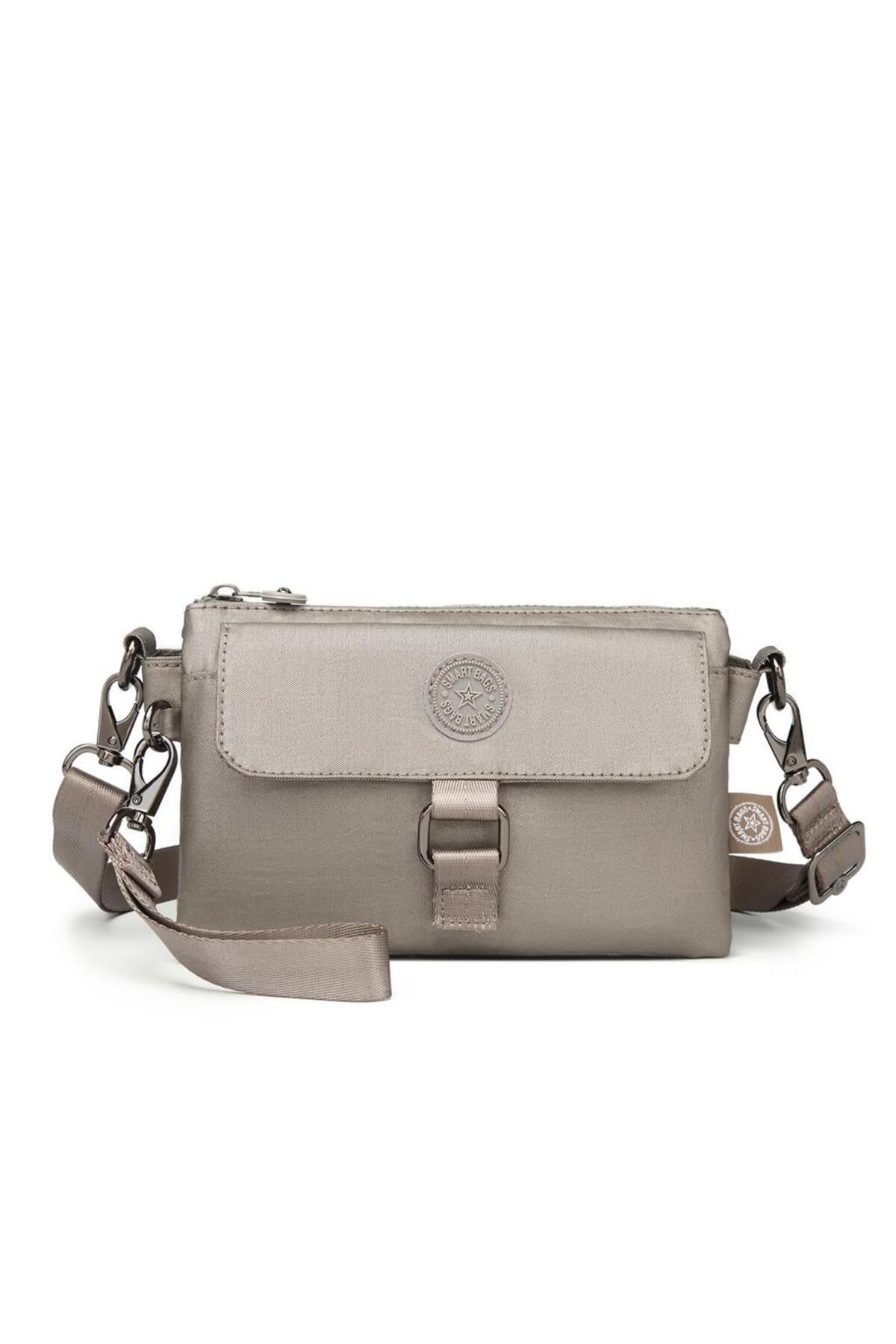 SMART BAGS Metalik Kumaş Minik Boy Smart Bags Postacı Kadın Çantası 1147