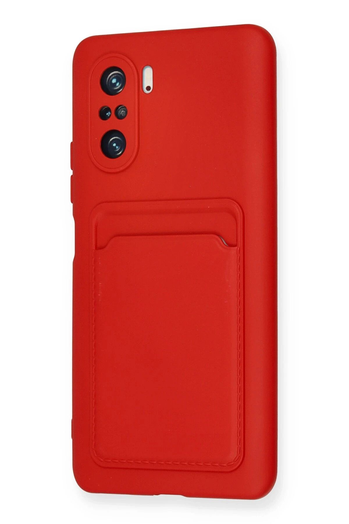 NewFace Xiaomi Mi 11i Kılıf Kelvin Kartvizitli Silikon - Kırmızı WLZOR
