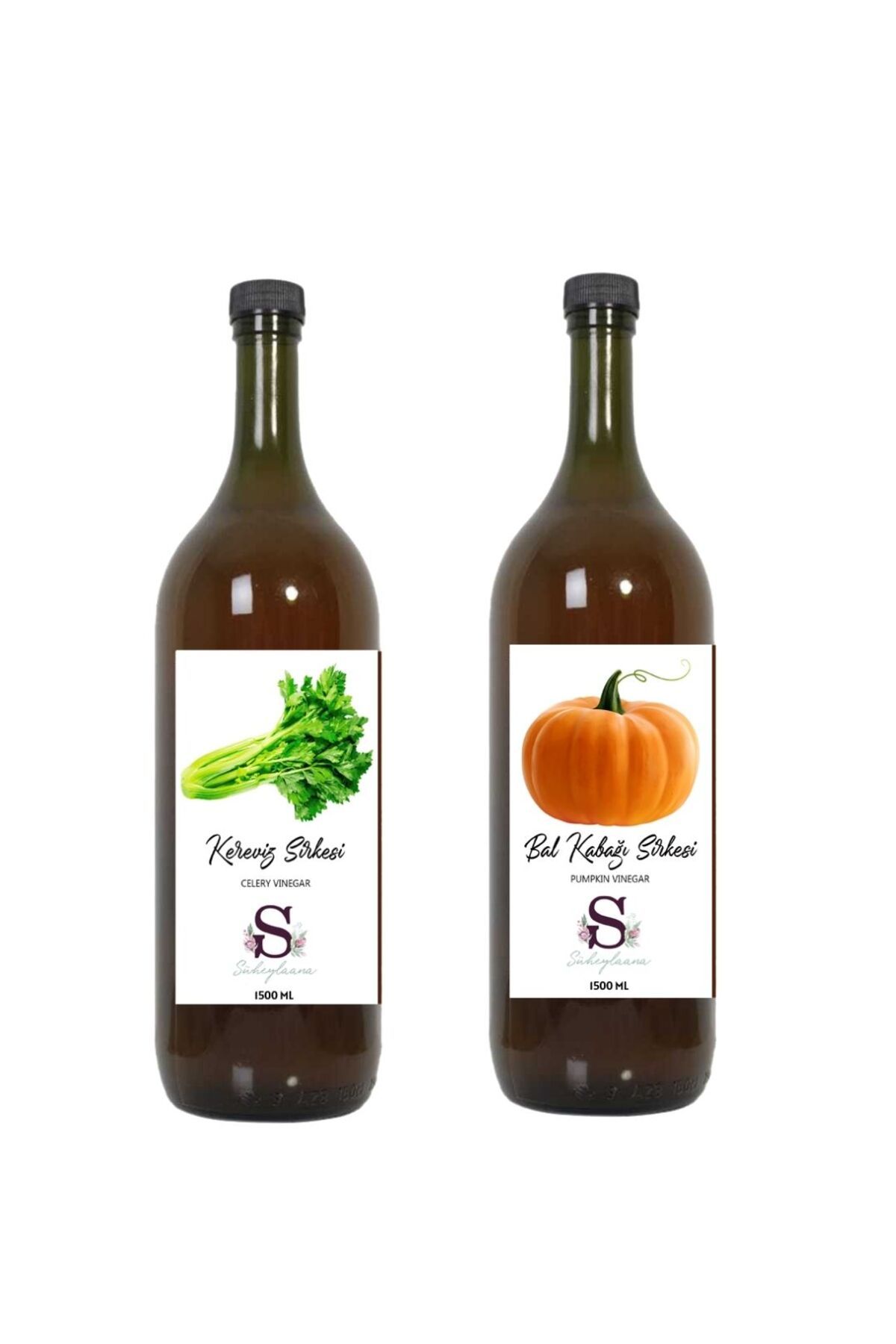Süheylaana Doğal Kereviz Sirkesi 1500 Ml - Doğal Bal Kabağı Sirkesi 1500 Ml