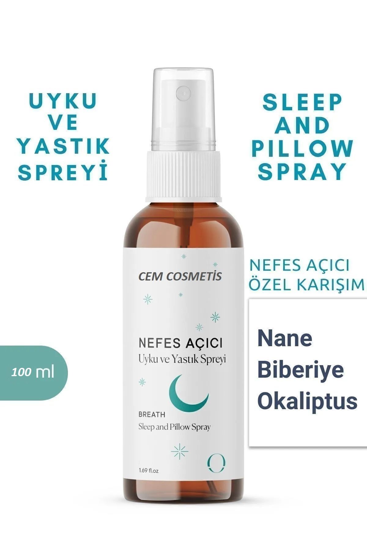 Cem Cosmetics Uyku Ve Yastık Spreyi Okaliptus Nane Biberiye Sleep And Pıllow