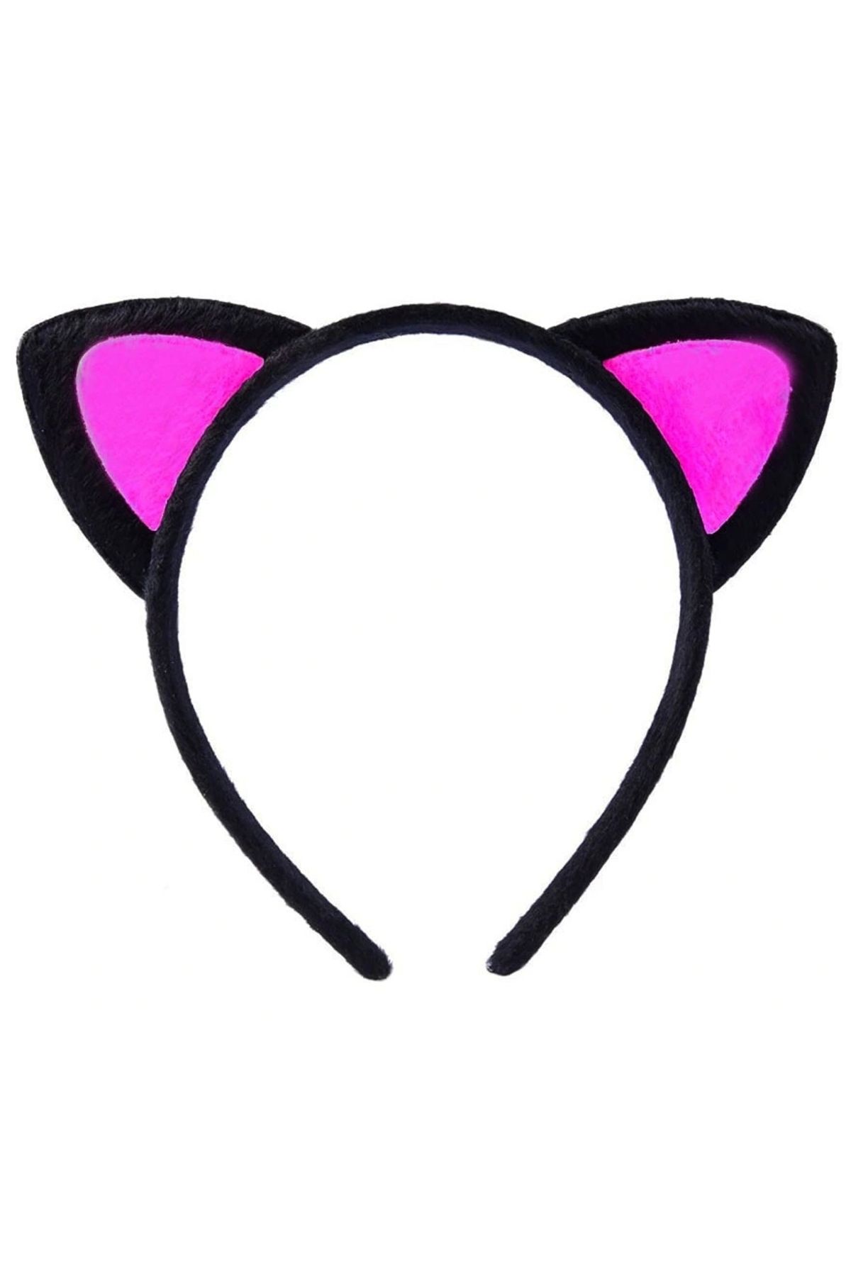 STOREMAX Sevimli Kedi Kulak Pofuduk Kedi Taç Siyah İçi Şeker Pembe Renk 17x15 cm (5047)