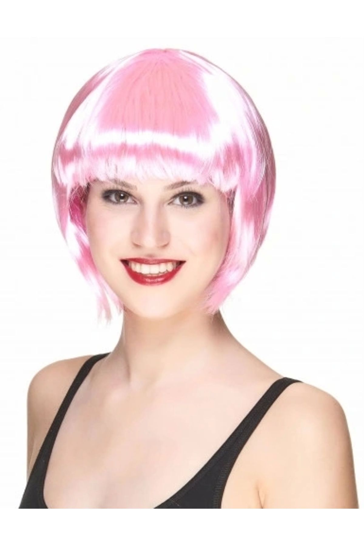STOREMAX Soft Pembe Renk Parti Peruğu Küt Saç (5047)