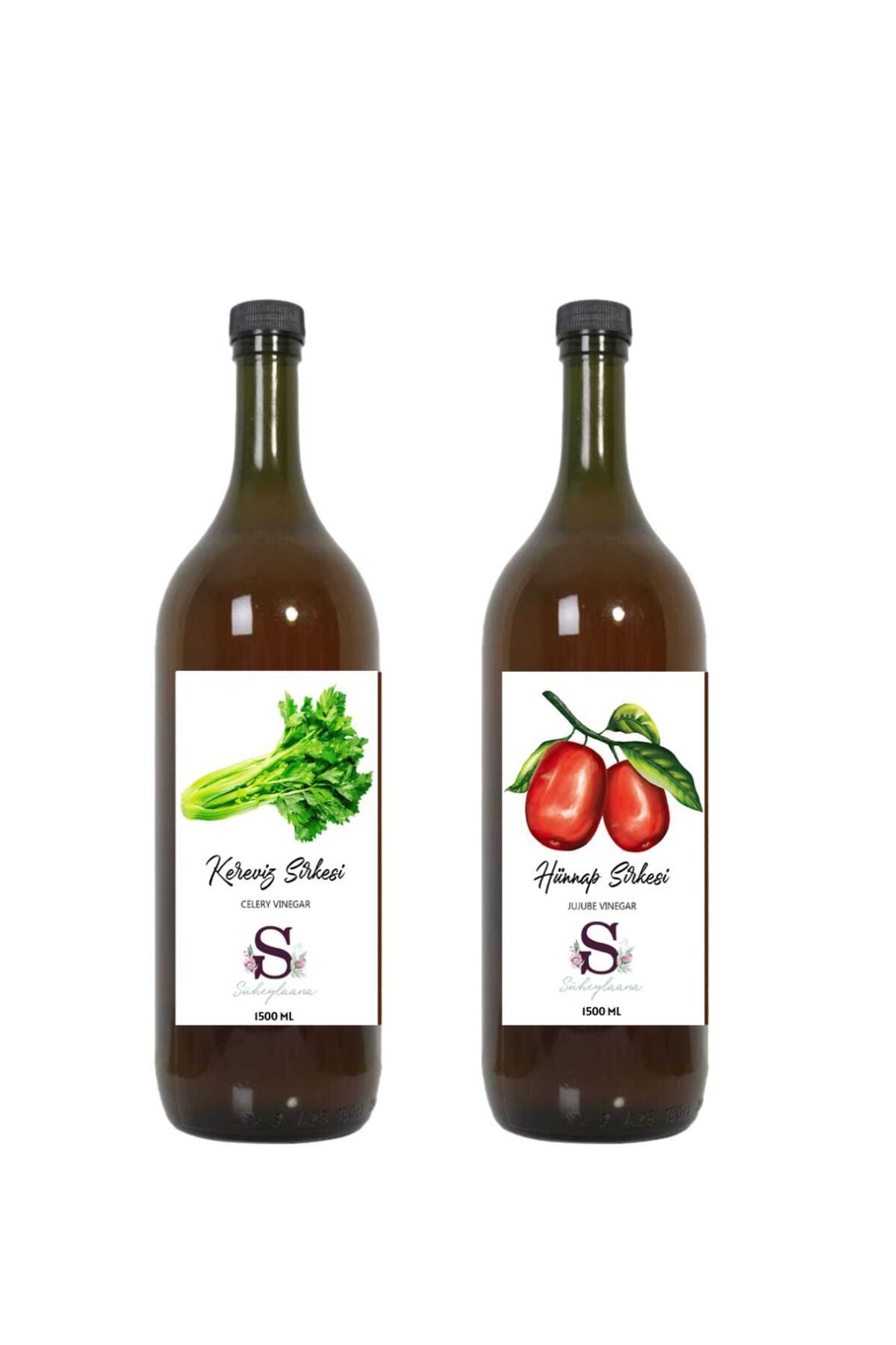 Süheylaana Doğal Kereviz Sirkesi 1500 Ml - Doğal Hünnap Sirkesi 1500 Ml