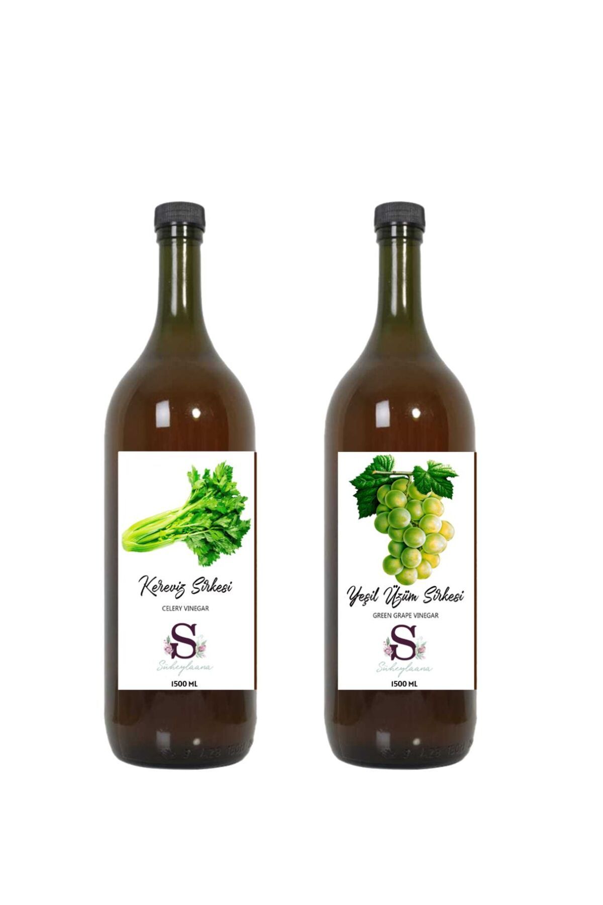 Süheylaana Doğal Kereviz Sirkesi 1500 Ml - Doğal Yeşil Üzüm Sirkesi 1500 Ml