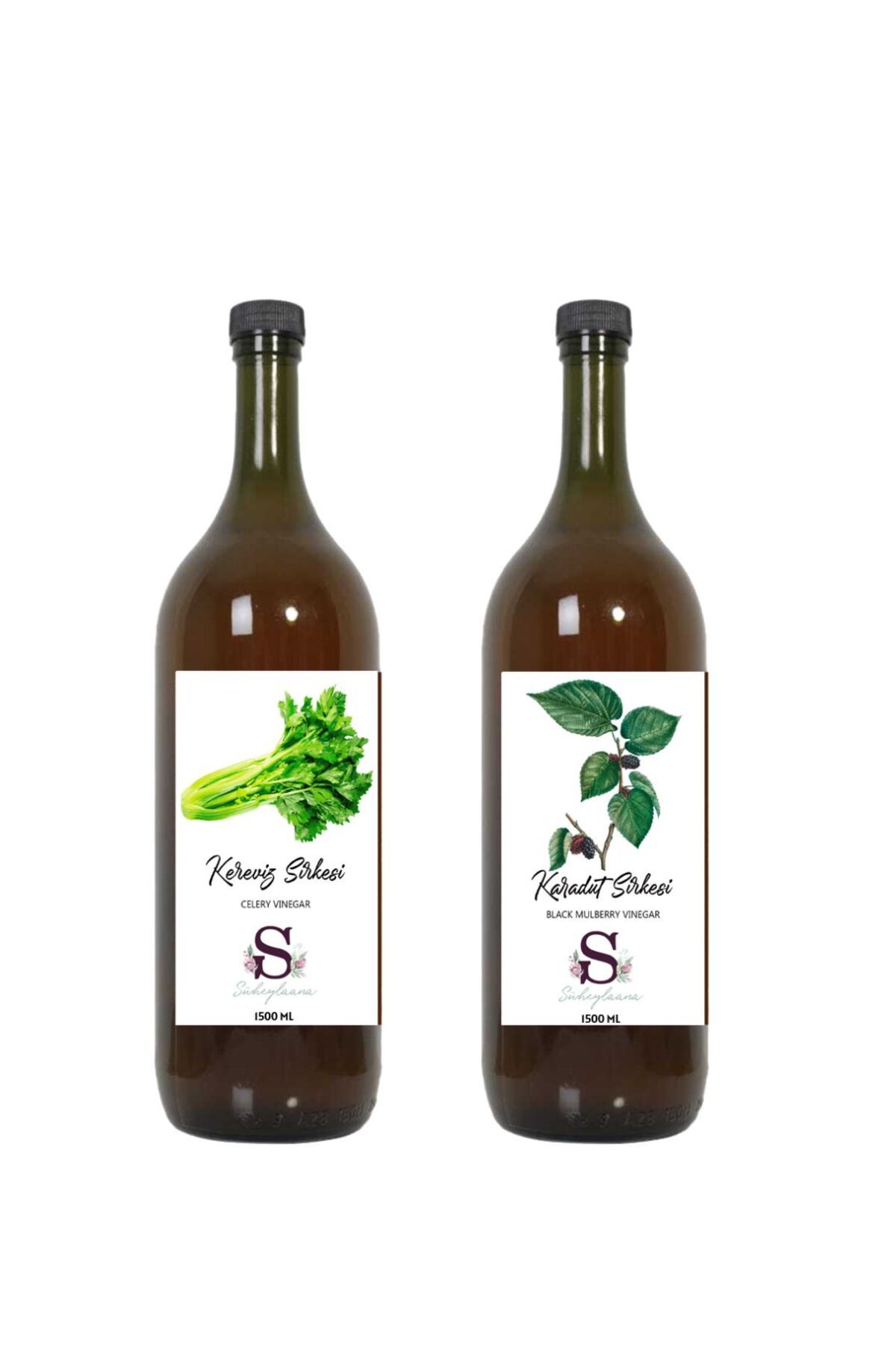 Süheylaana Doğal Kereviz Sirkesi 1500 Ml - Doğal Karadut Sirkesi 1500 Ml