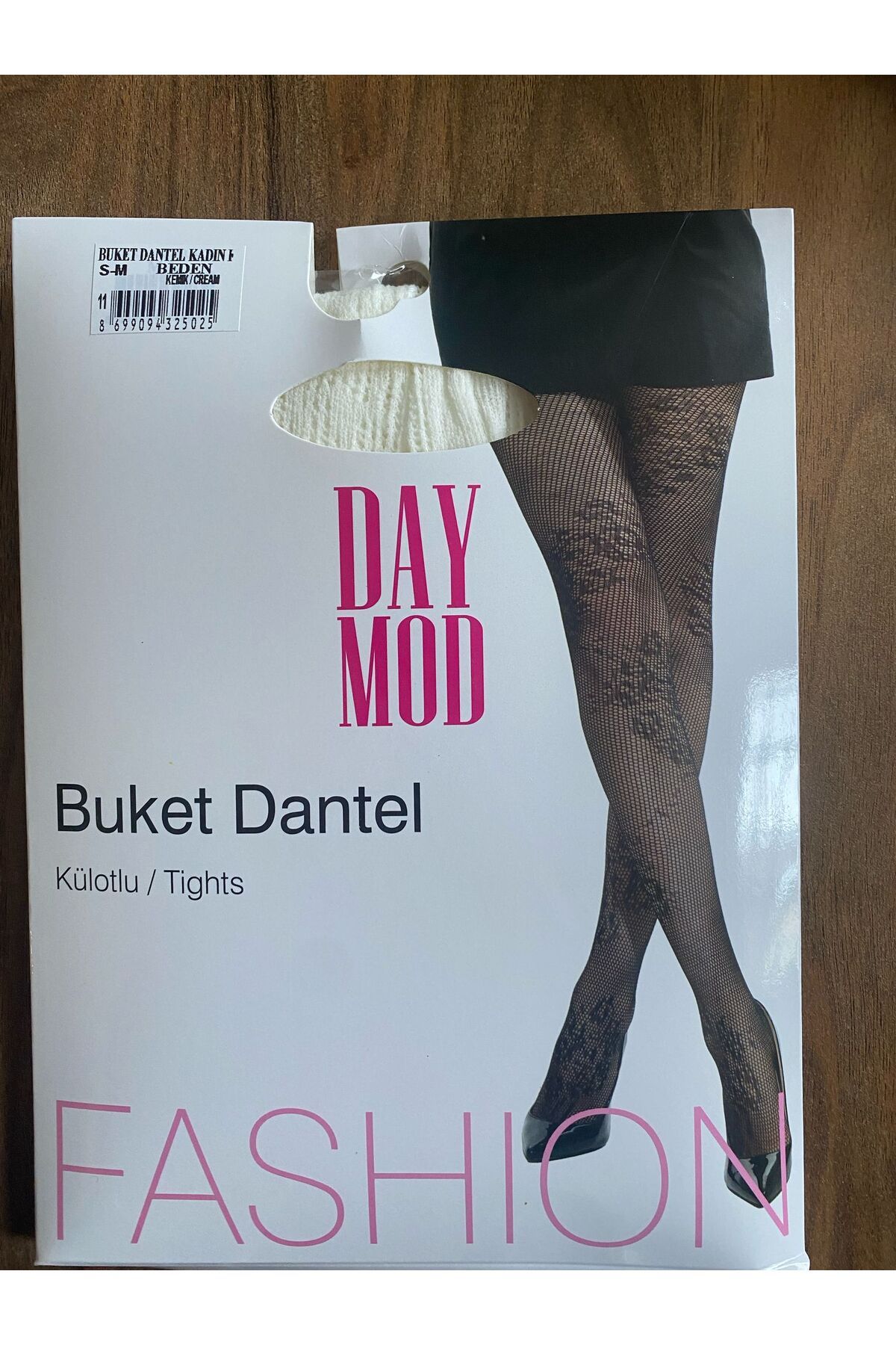 DAYMOD ÇORAP Buket Dantel File Desenli Külotlu Çorap