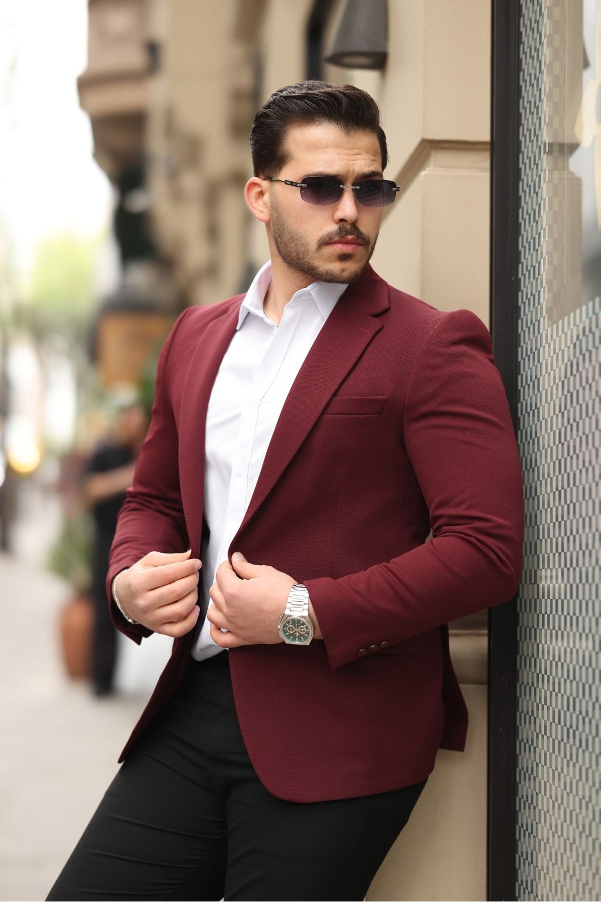 Twenhil DAR KESİM TEK CEKET BORDO