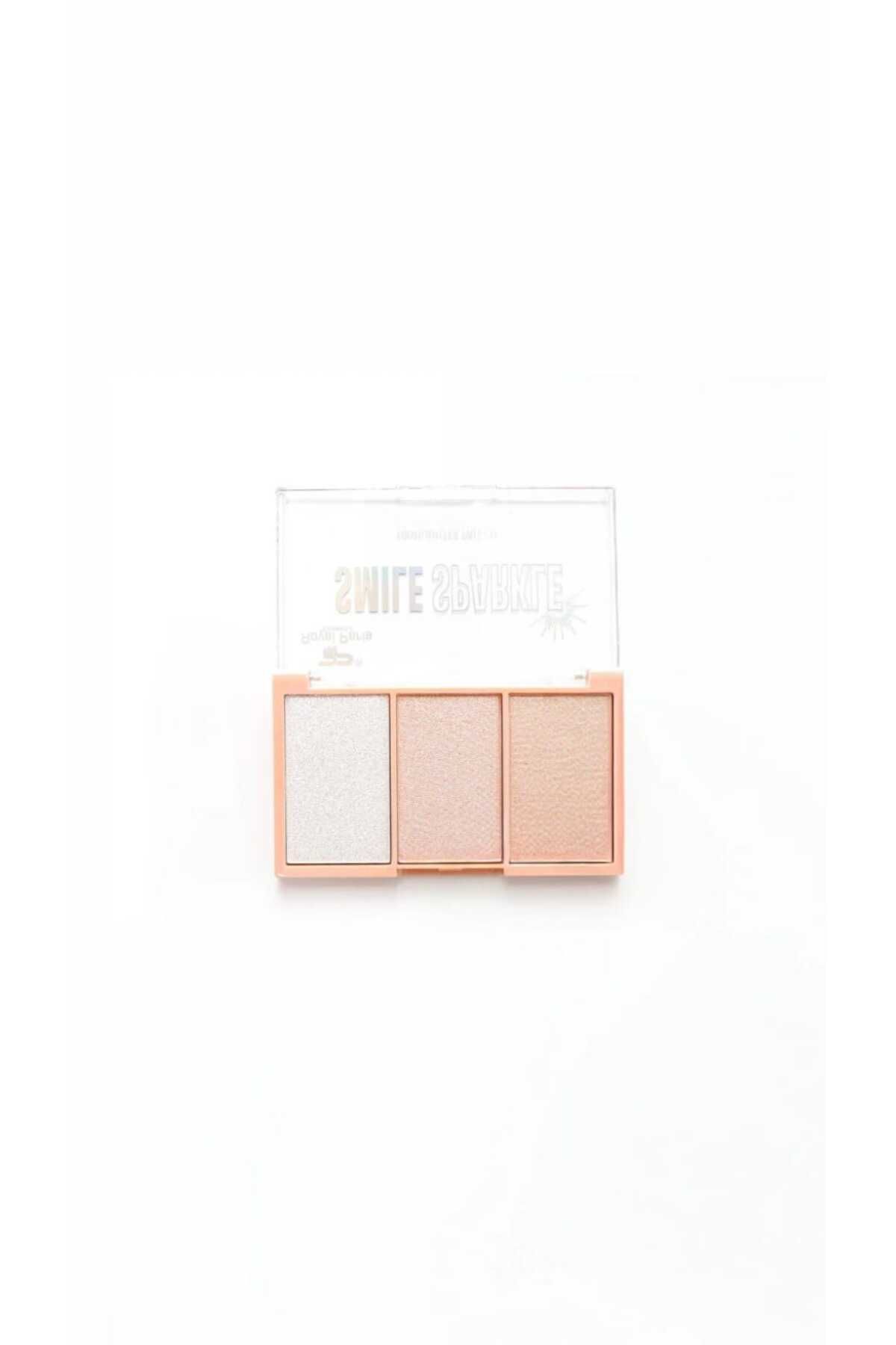 Qulaccia 3'lü Aydınlatıcı Palet - Highlighter Paleti