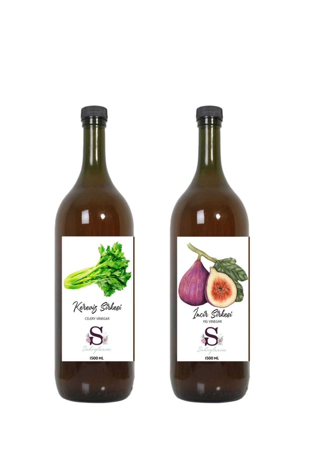 Süheylaana Doğal Kereviz Sirkesi 1500 Ml - Doğal İncir Sirkesi 1500 Ml