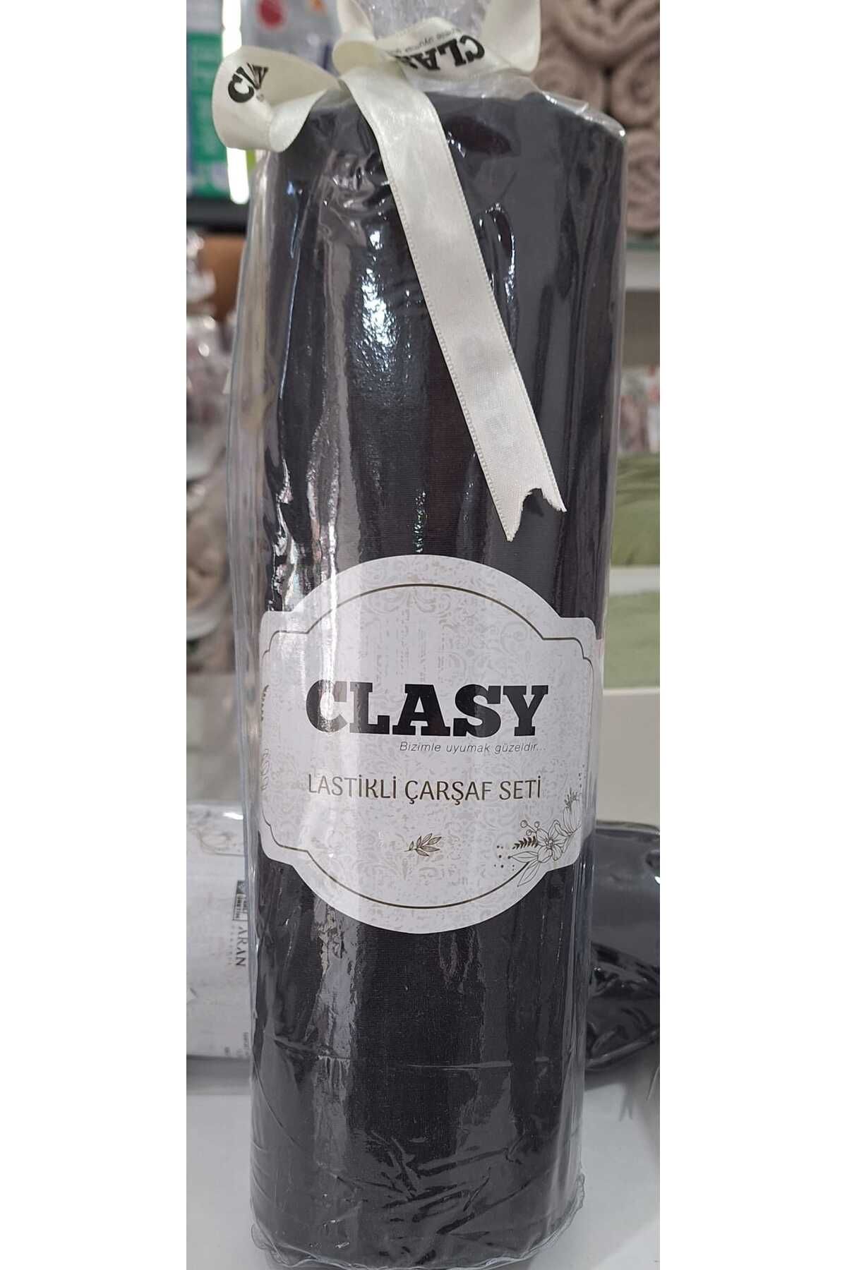Clasy RANFORCE LASTİKLİ ÇARŞAF SETİ MİNEL V2 FÜME 160*200 CM