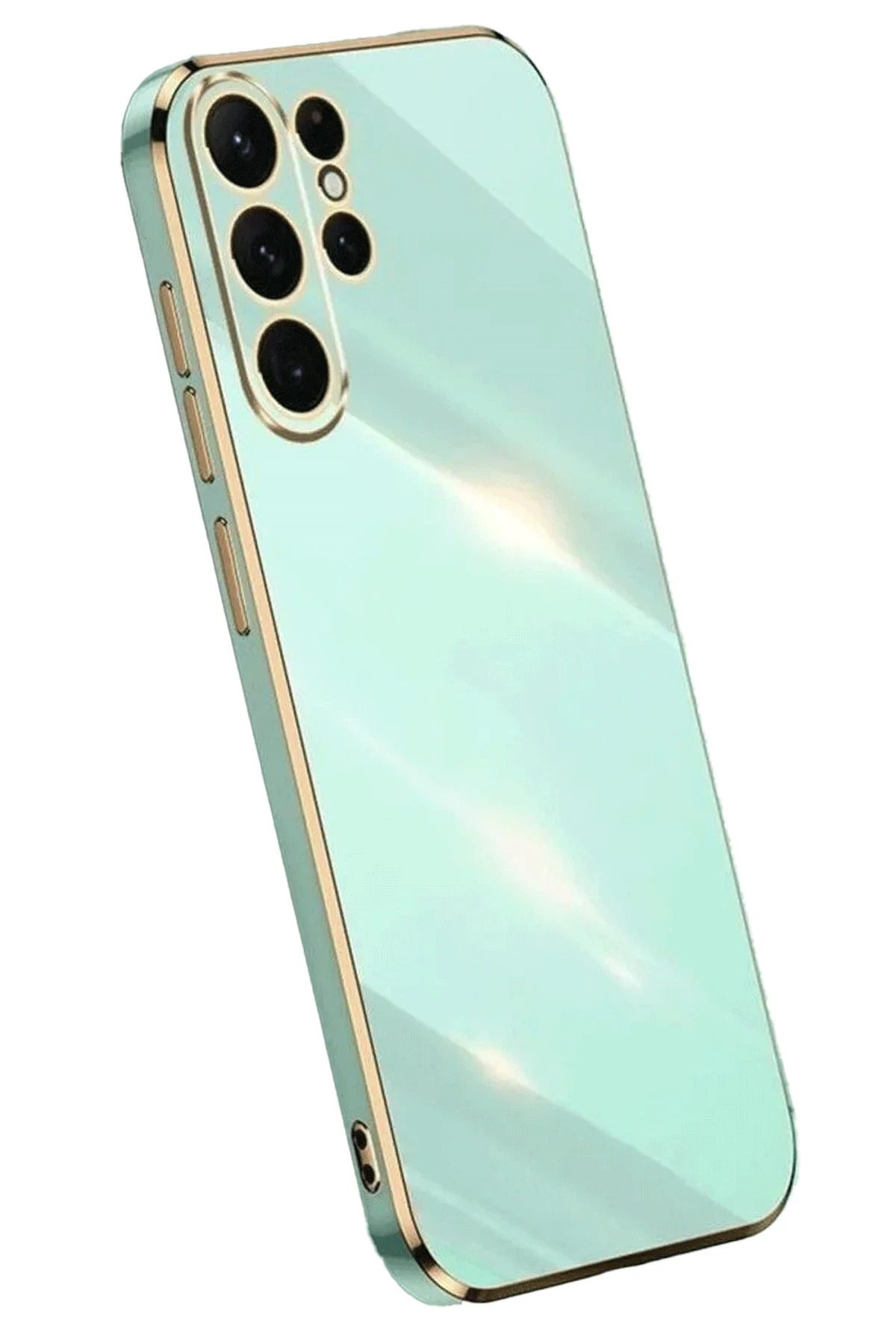 NewFace Samsung Galaxy S24 Ultra Kılıf Volet Silikon - Açık Yeşil SVLRS