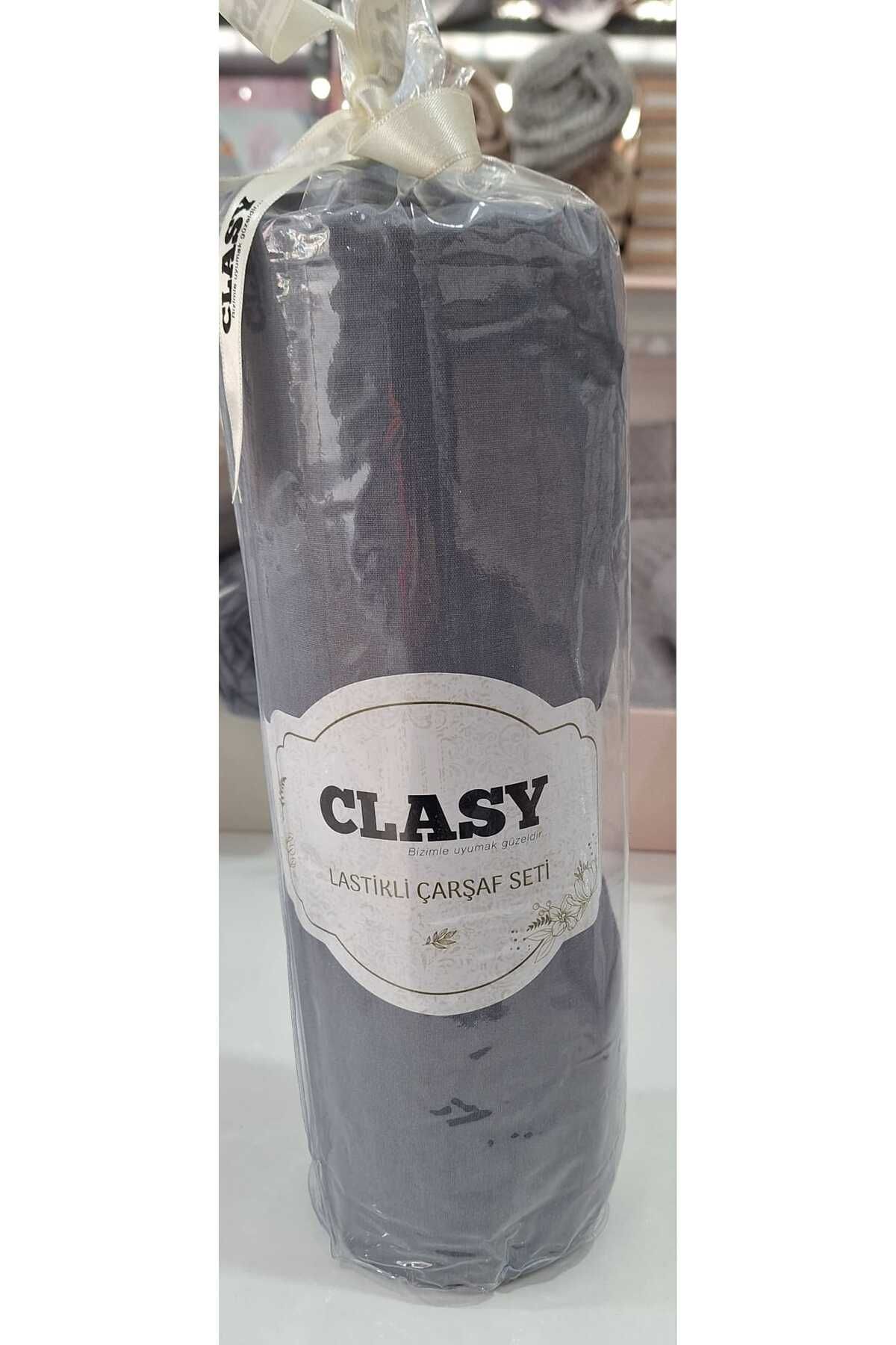 Clasy RANFORCE LASTİKLİ ÇARŞAF SETİ MİNEL V5 ANTRASİT 160*200 CM