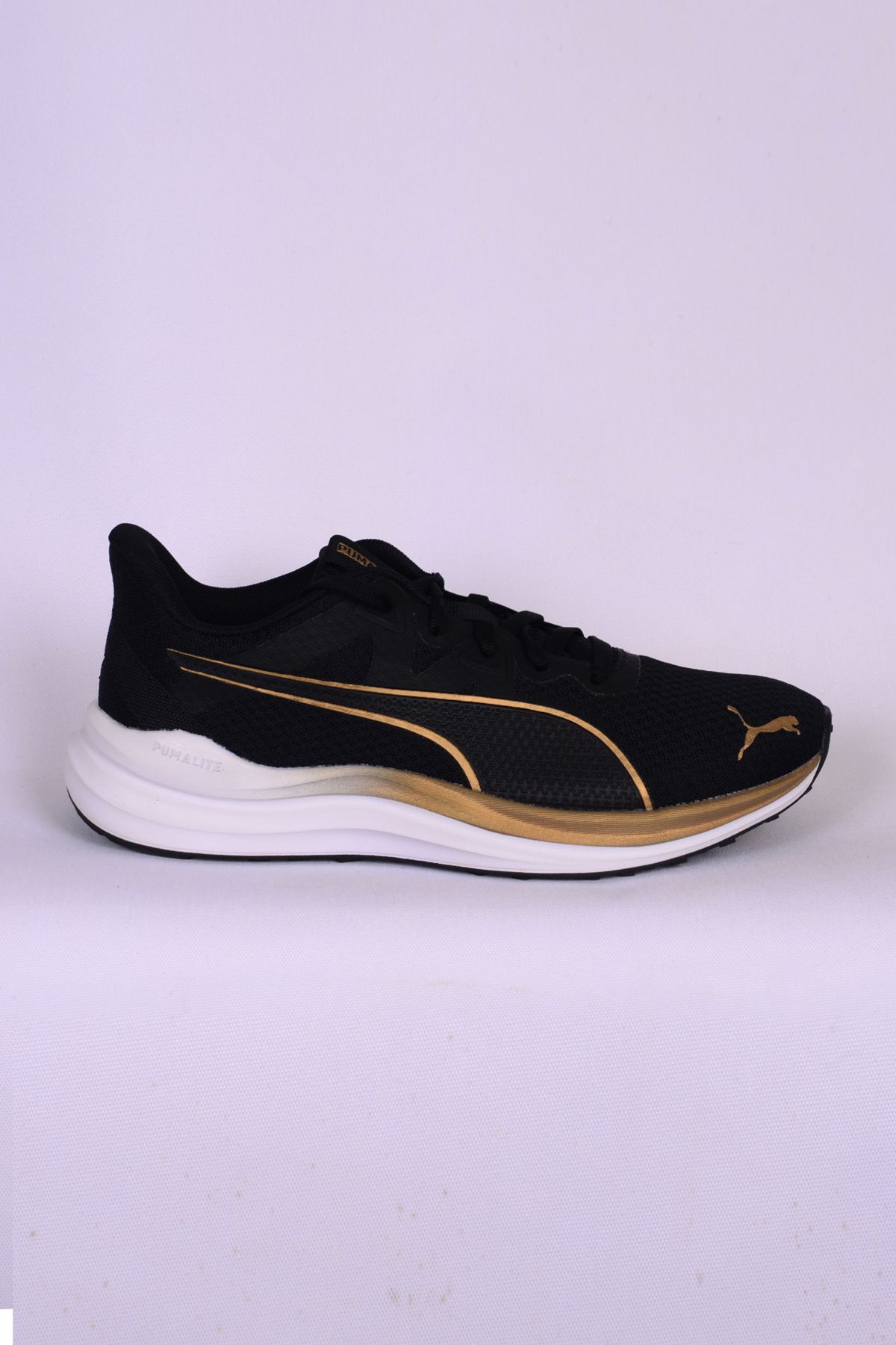 Puma 378768 27 Reflect Lite Ortapedik Taban Hafif Taban Bağcıklı Siyah Kadın Spor Ayakkabı