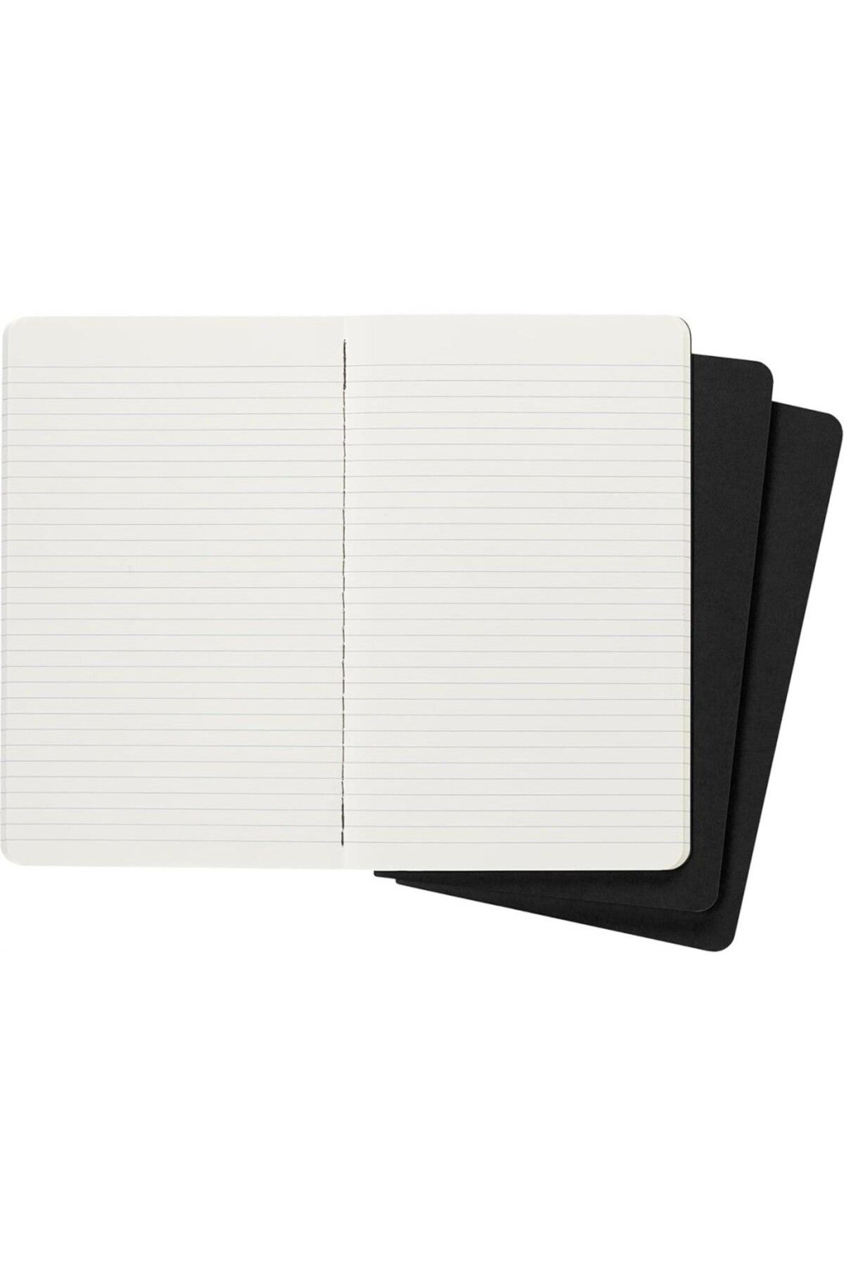 Moleskine-Striped Cahier Notepad Set of 3 L Size Black 3