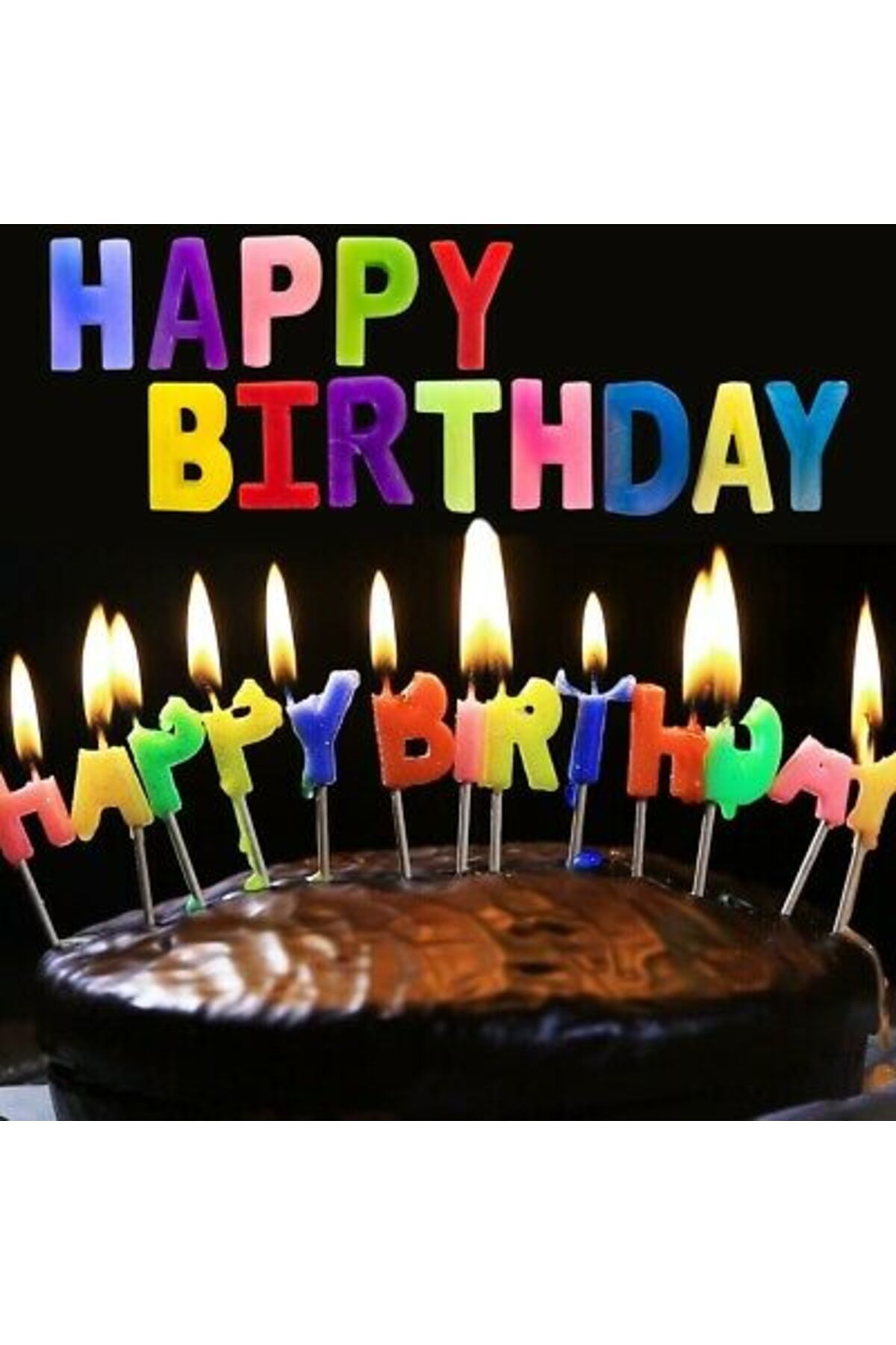 Toptan Bulurum Rengarenk Happy Birthday Yazılabilen Doğum Günü Mumu