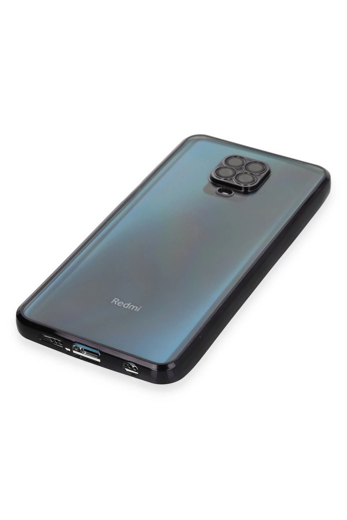 NewFace Xiaomi Redmi Note 9 Pro Kılıf Lensli Silikon - Siyah WLZOR