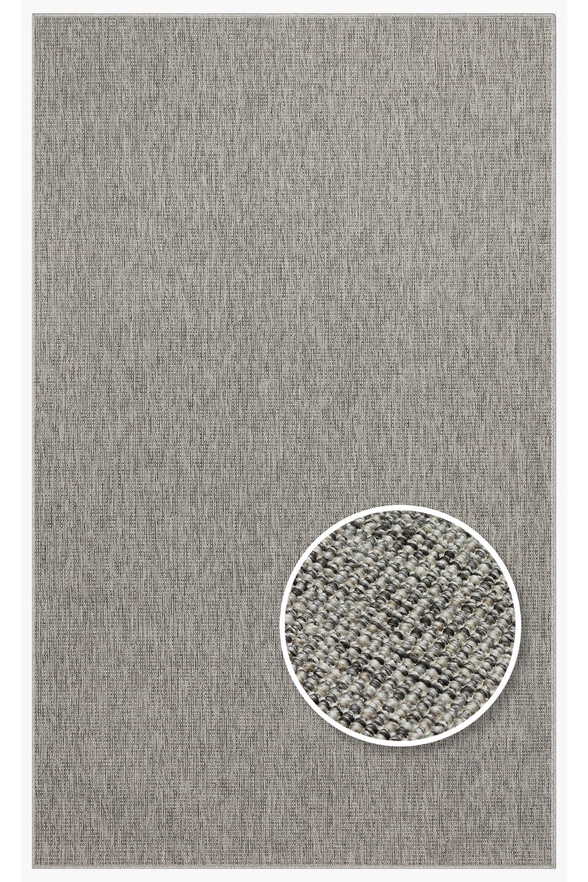 Eko Halı Eko Halı Ventura VNT 2705 Grey Hav Vermeyen Kolay Temizlenebilir Sisal Halı