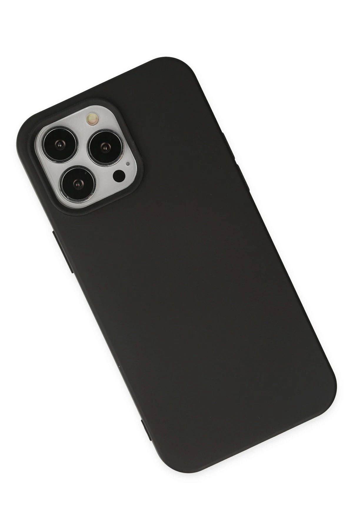 NewFace iPhone 14 Pro uyumlu Kılıf Nano içi Kadife Silikon - Siyah WLZOR