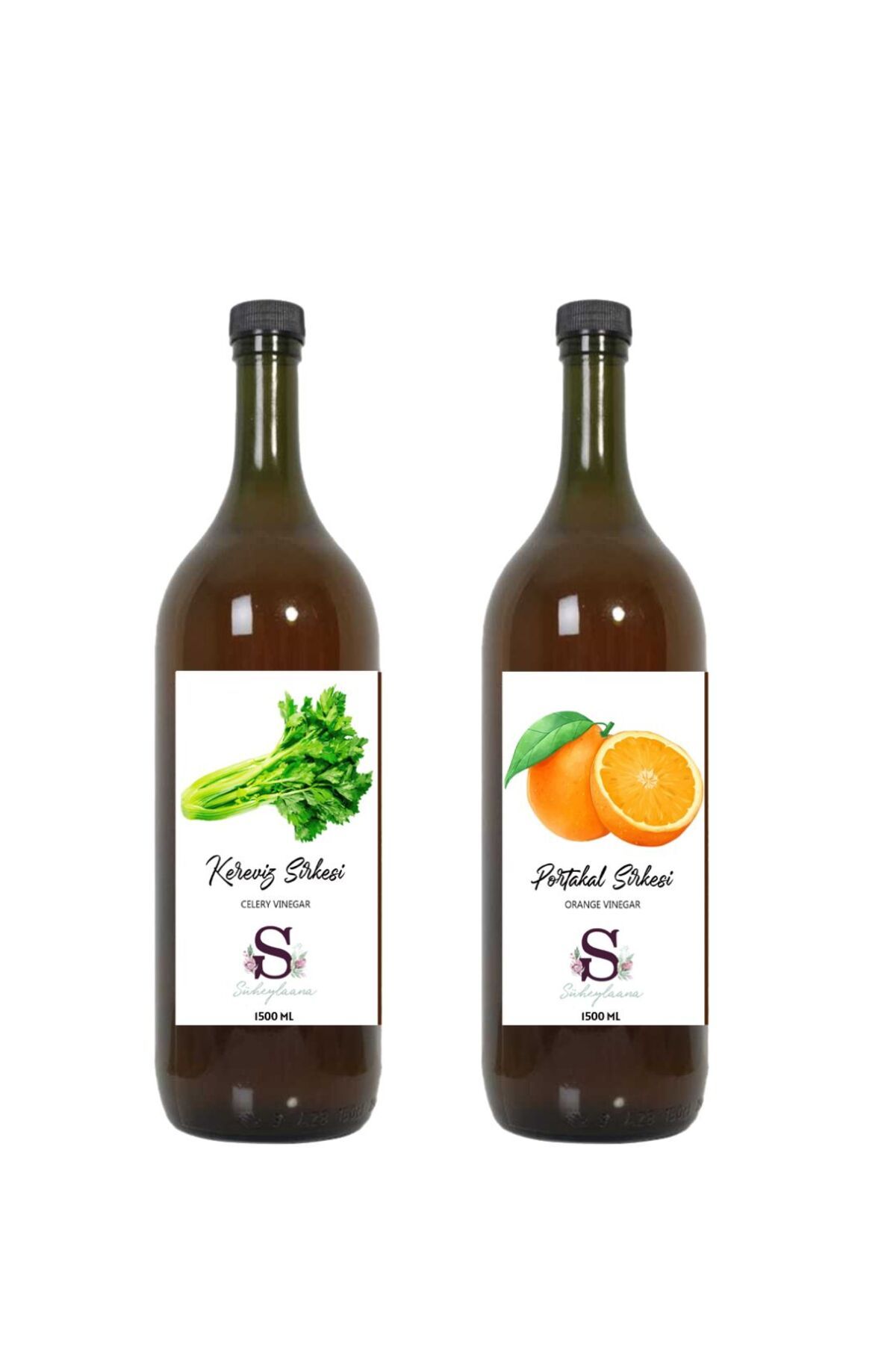 Süheylaana Doğal Kereviz Sirkesi 1500 Ml - Doğal Portakal Sirkesi 1500 Ml