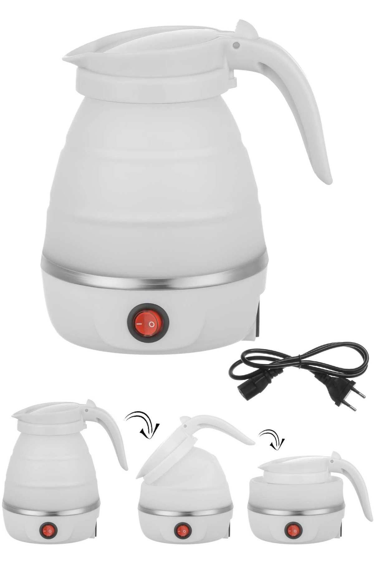 Berdina Home Katlanabilir Silikonlu Elektrikli Su Isıtıcısı Kamp Piknik Su Isıtıcı Taşınabilir Mini Kettle