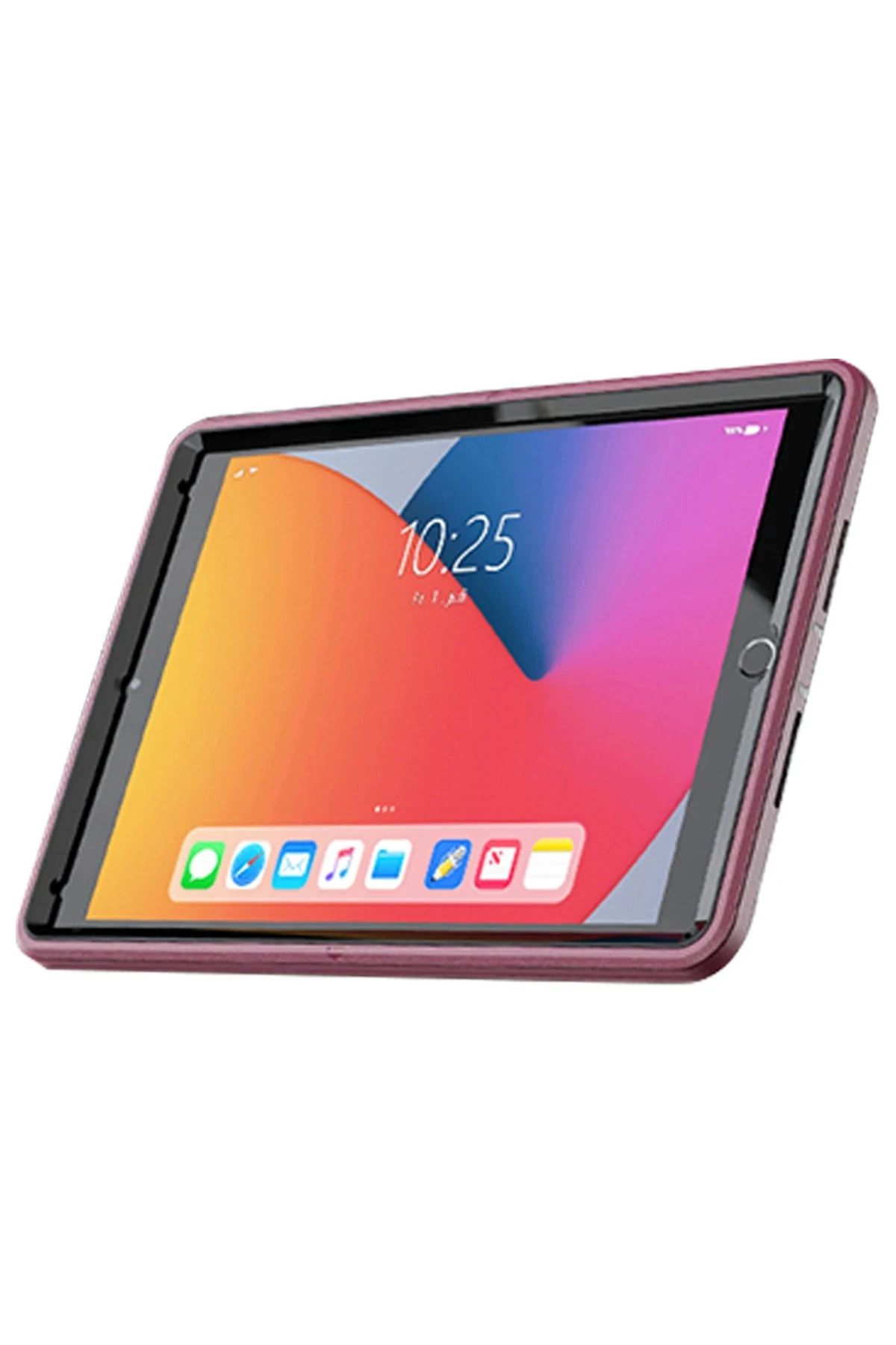 NewFace iPad 10.2 (7.nesil) Kılıf Hand Strap Tablet Kılıfı - Mürdüm SVLRS