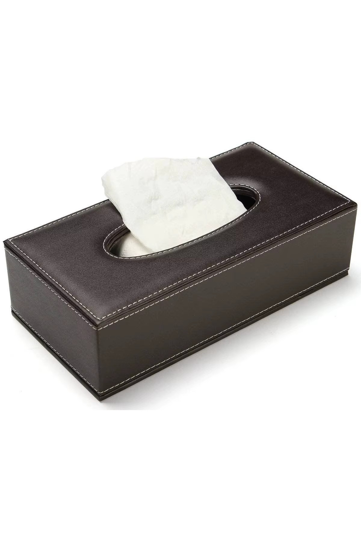 ABYZ-Napkin Box, Eco-leather, Dimensions 24x12x8.5cm, Color Brown ™ 3