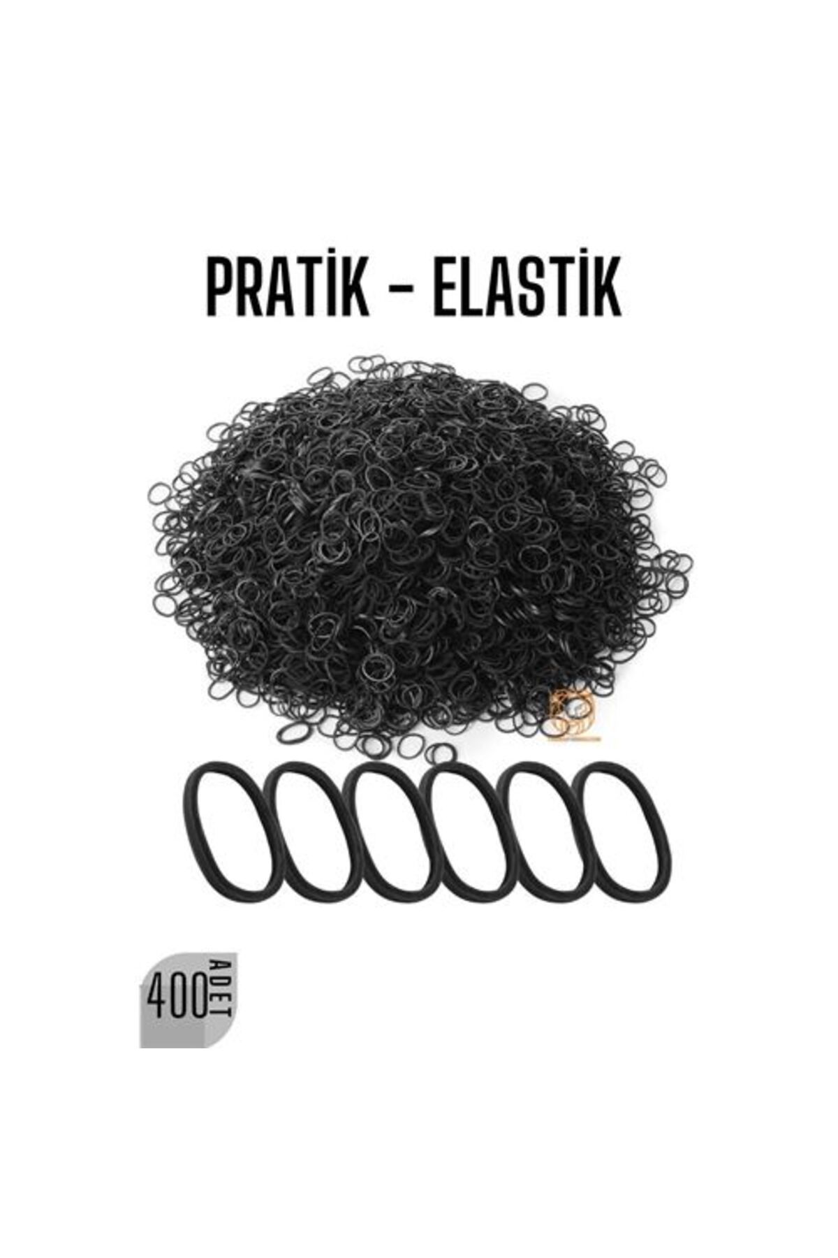 NEZADE STORE Pratik Saç Lastik Toka 400 Adet Si̇yah