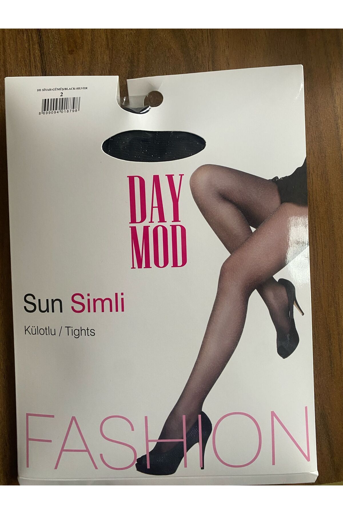 DAYMOD ÇORAP Kadın Sun Simli Külotlu Çorap Siyah-gümüş
