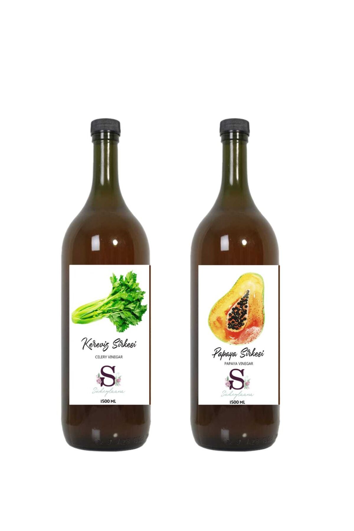 Süheylaana Doğal Kereviz Sirkesi 1500 Ml - Doğal Papaya Sirkesi 1500 Ml