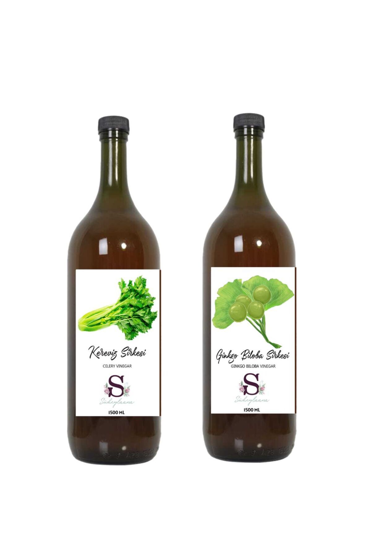 Süheylaana Doğal Kereviz Sirkesi 1500 Ml - Doğal Ginkgo Biloba Sirkesi 1500 Ml