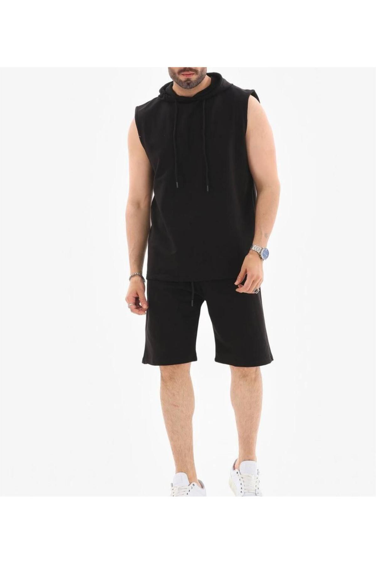 MODA KAPÜŞONLU KOLSUZ SPOR ATLET & FİTNESS ATLET